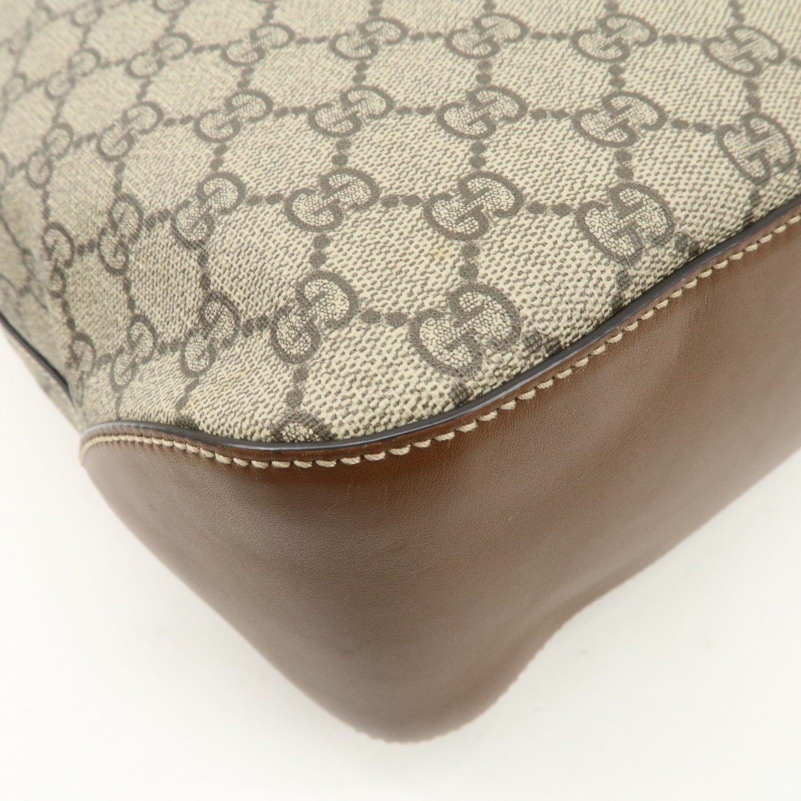 GUCCI GG Supreme Leather 2WAY Bag Shoulder Bag Beige Brown 477324 Used