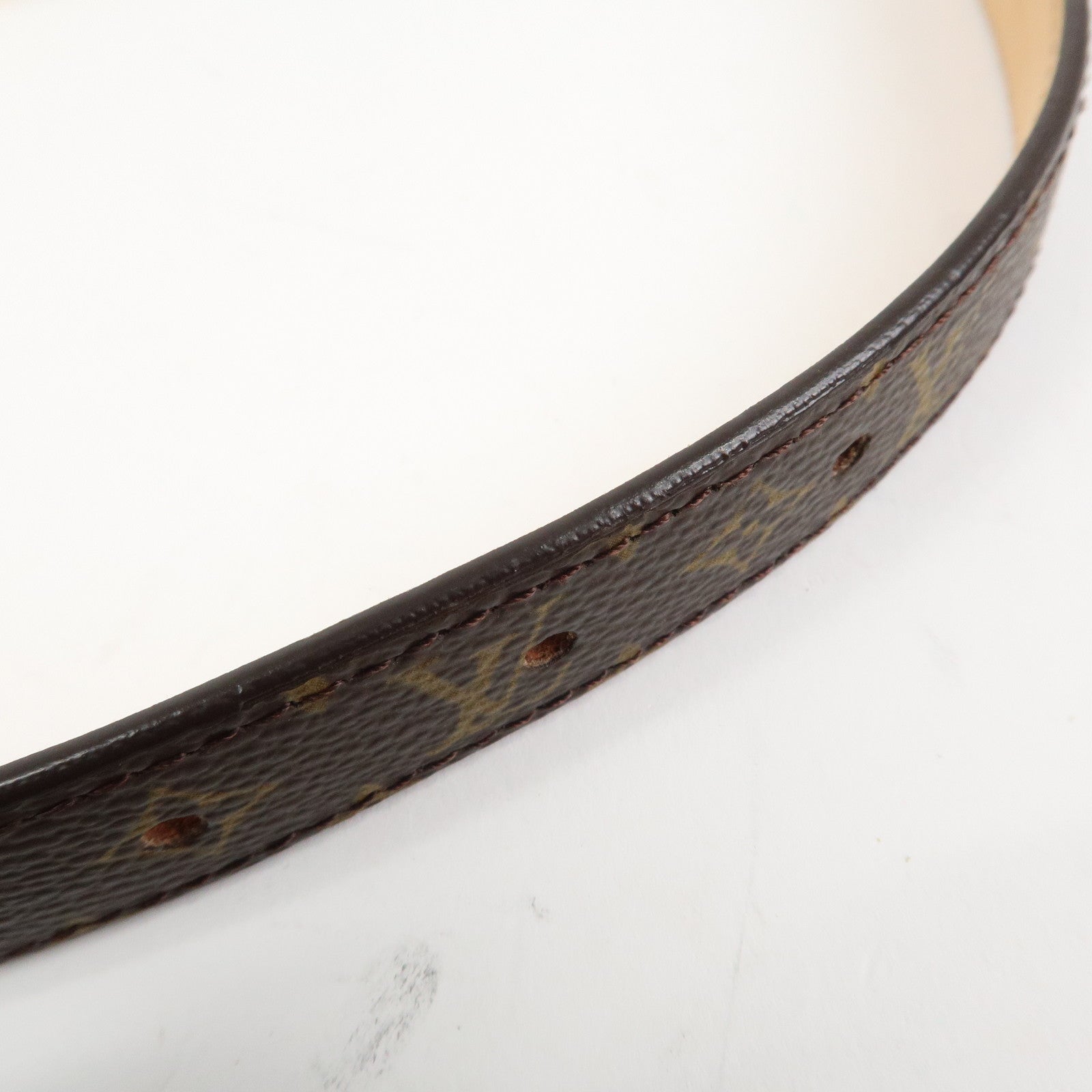 Louis Vuitton Monogram Canvas Leather Ceinture Belt Brown M9274W