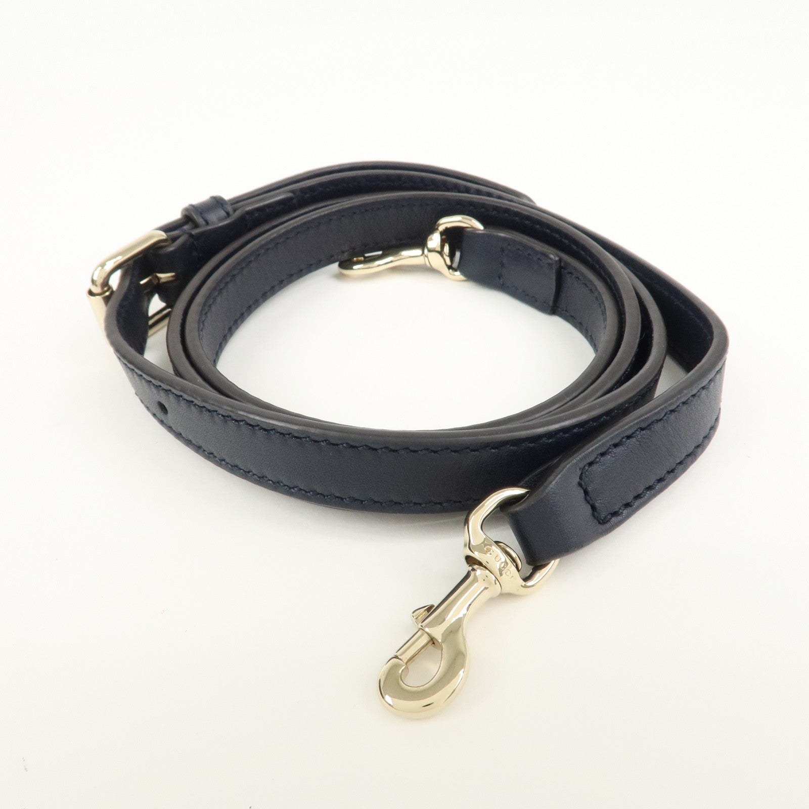 GUCCI Micro Guccissima Leather 2 Way Bag Hand Bag Dark Navy 510289