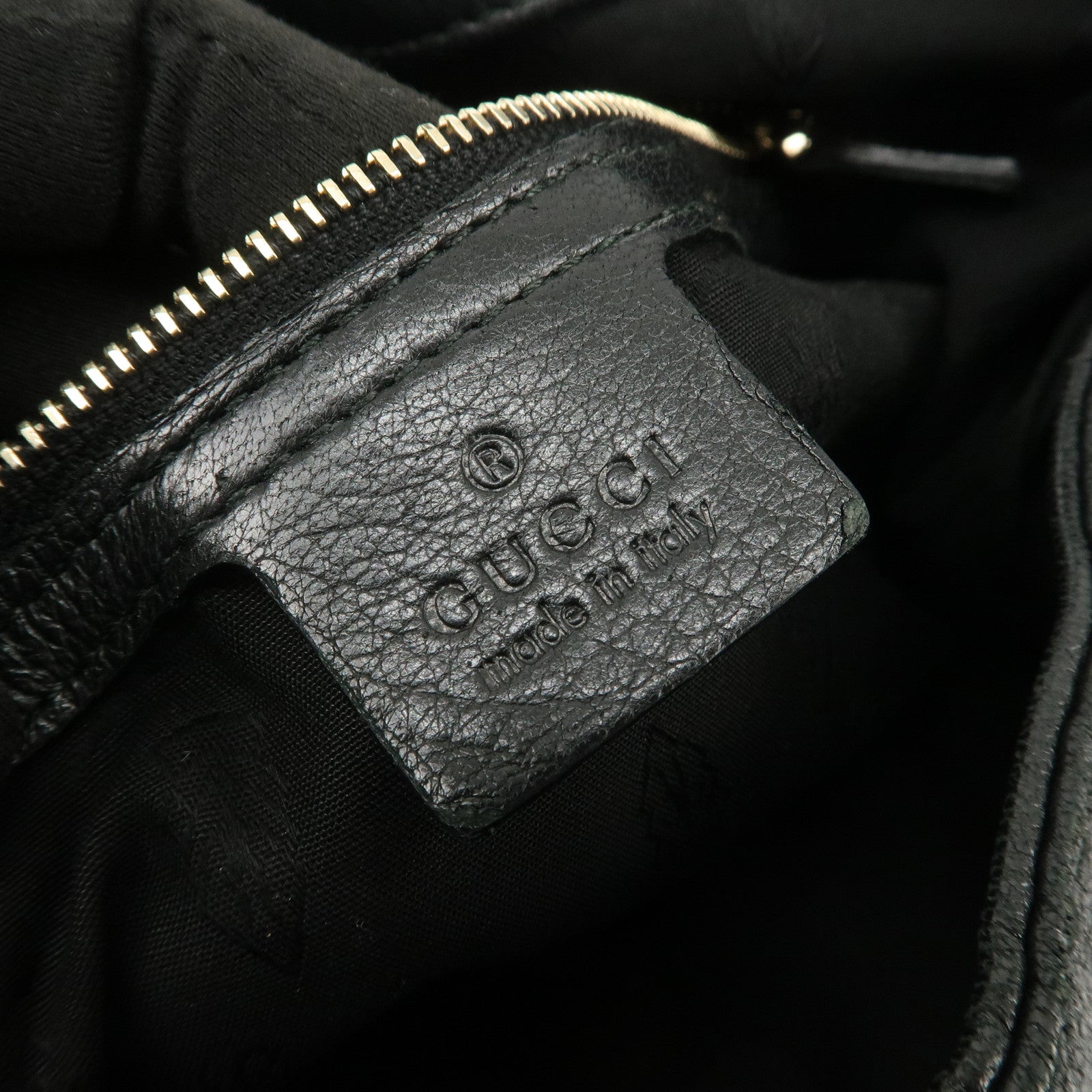 GUCCI New Jackie Leather 2Way Shoulder Hand Bag Black 246907