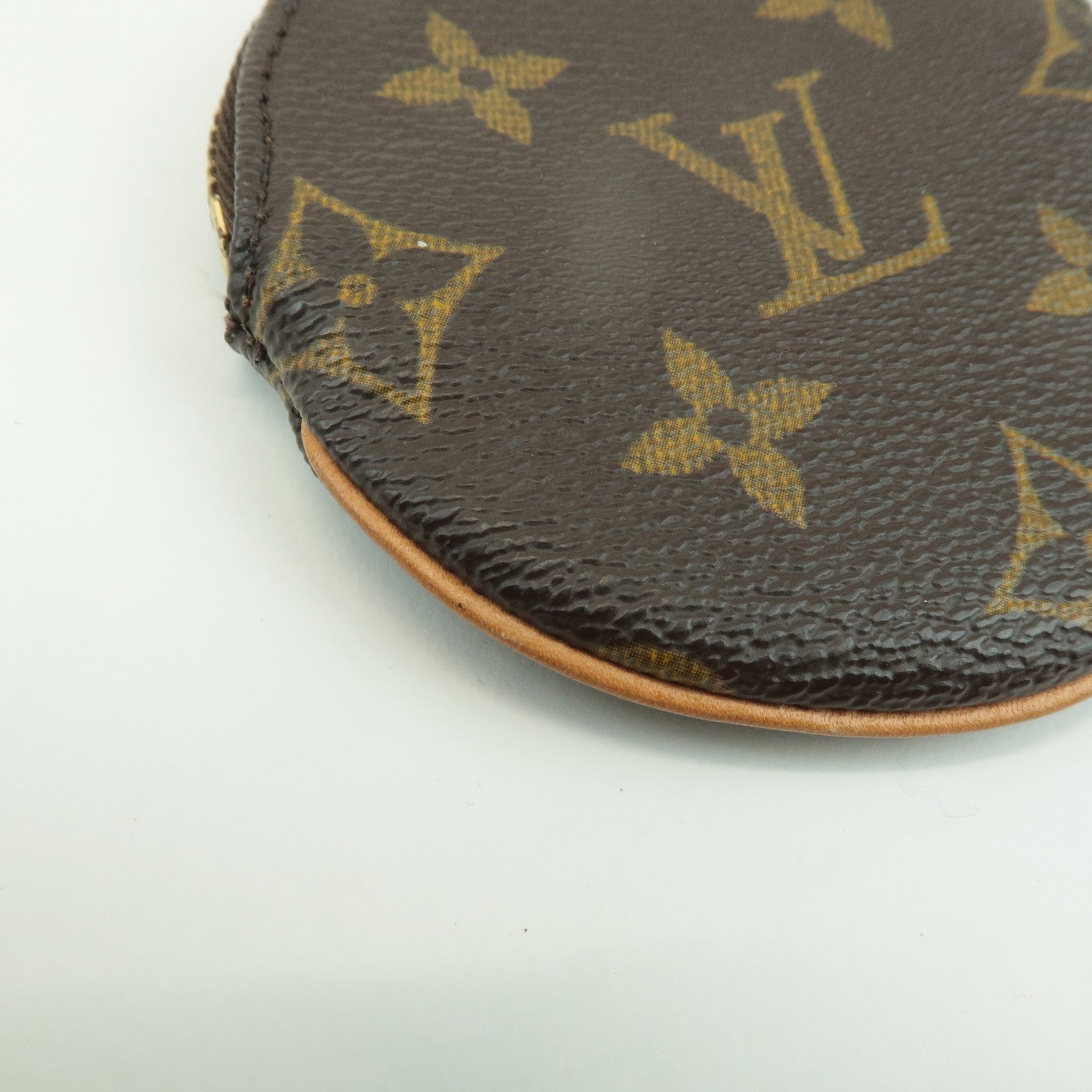 Louis Vuitton Monogram Porte Monnaie Rond Coin Case M61926 Used