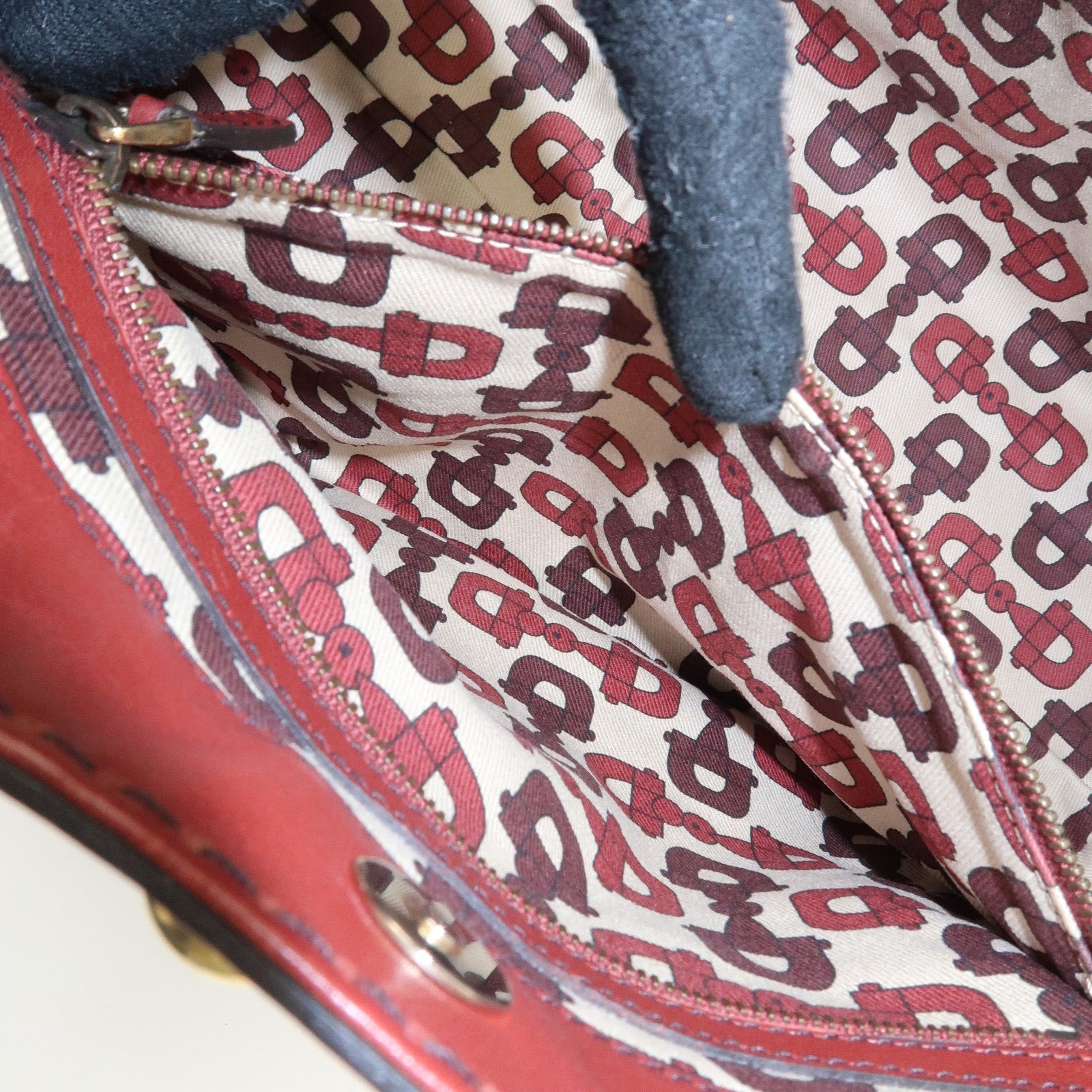 GUCCI Historia Guccissima Leather Tote Hand Bag Red Brown 207291 Used