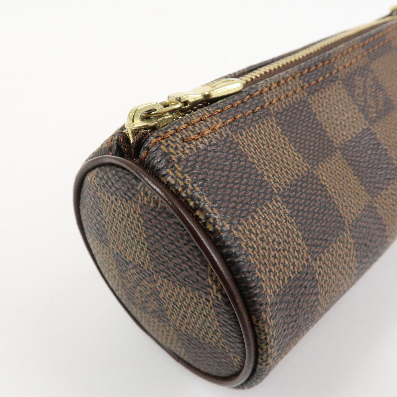 Louis Vuitton Damier Leather Mini Pouch for Papillon Bag Brown