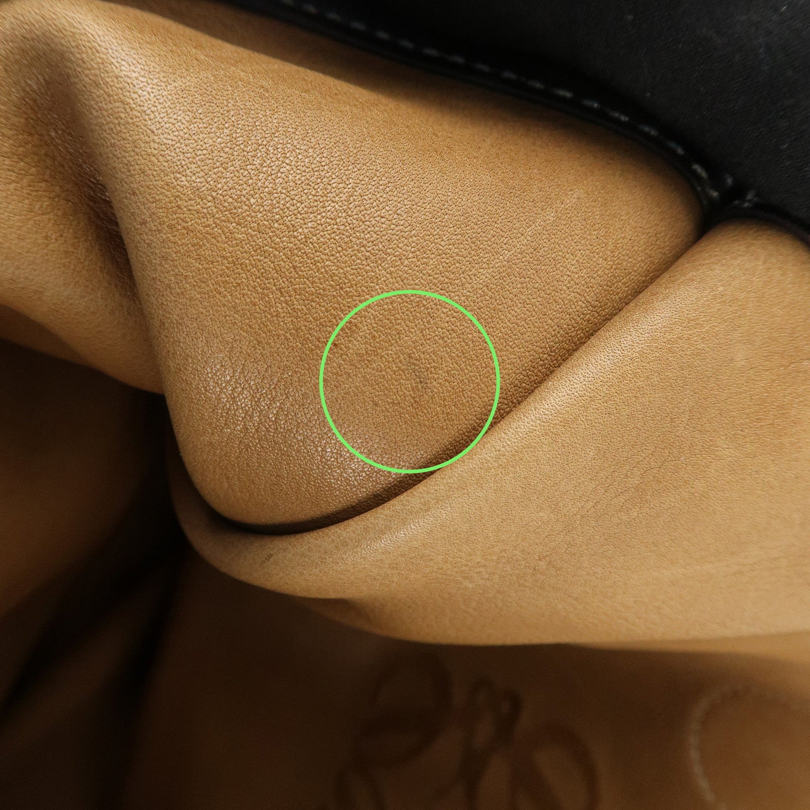 LOEWE Anagram Leather Suede Tote Bag Hand Bag Brown Beige