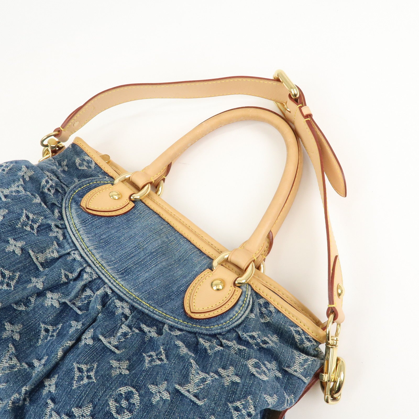 Louis Vuitton Monogram Denim Neo Cabby MM 2Way Bag Blue M95349
