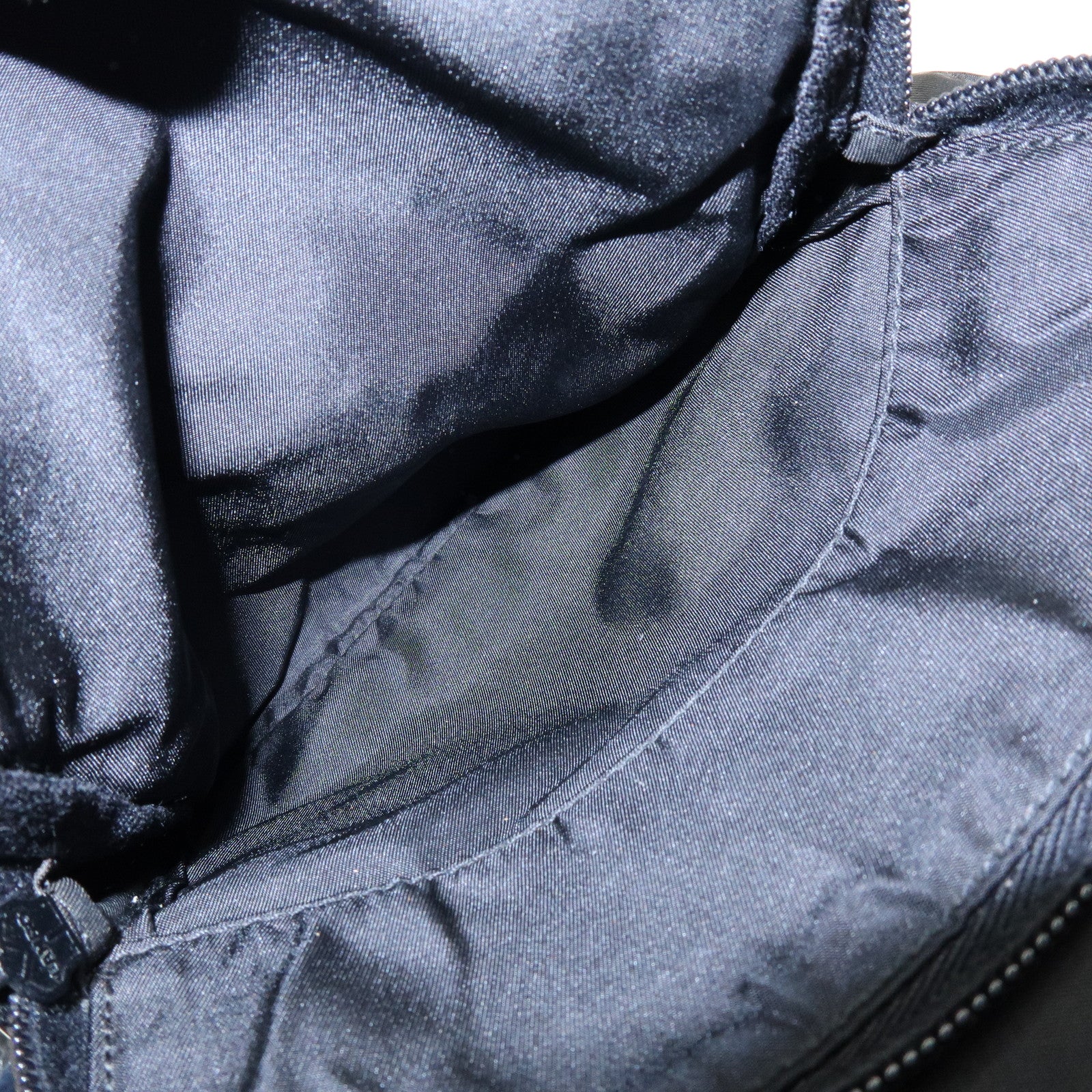 PRADA Triangle Logo Nylon Leather Shoulder Bag Crossbody Bag Black