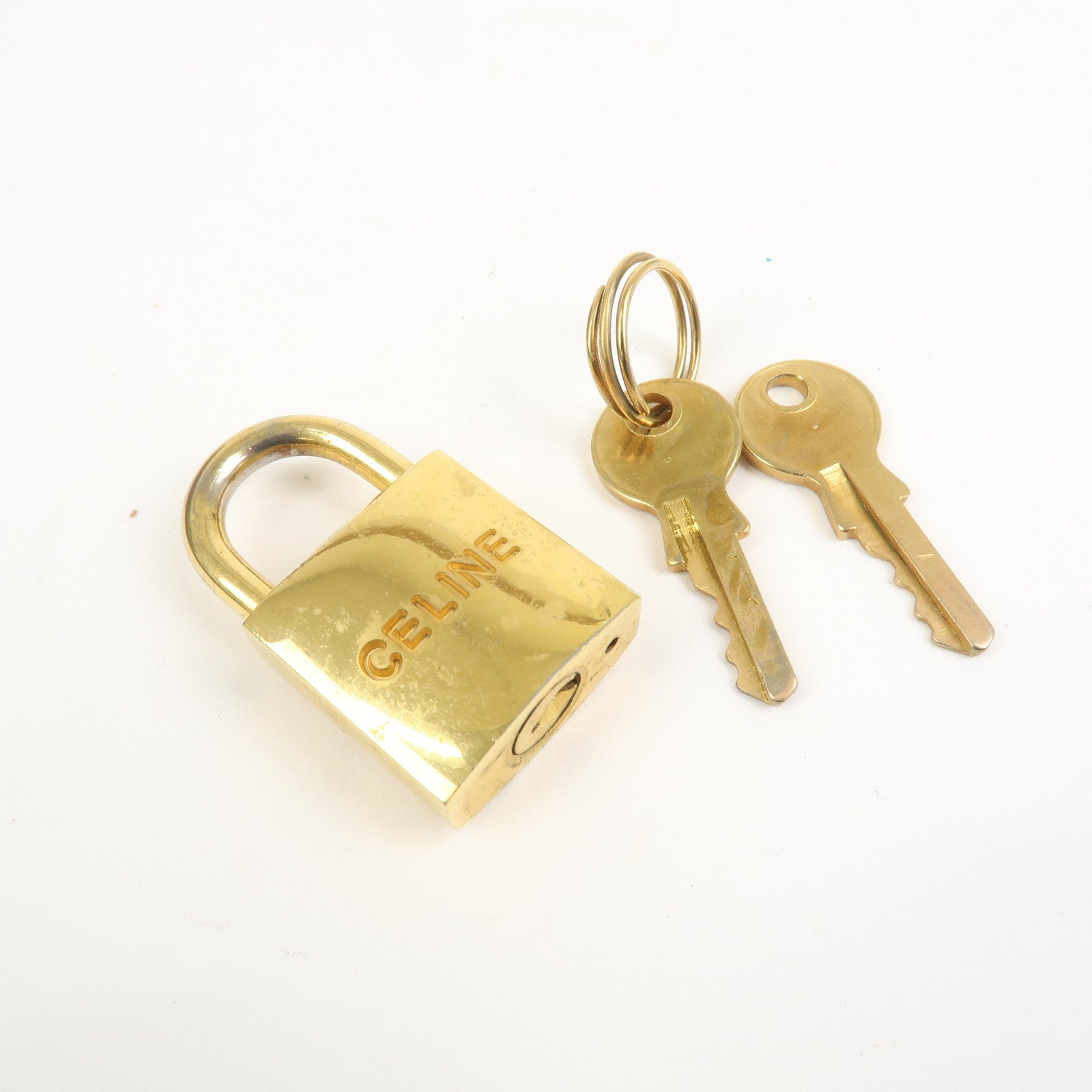 CELINE Macadam PVC Canvas Leather Boston Bag Hand Bag Brown