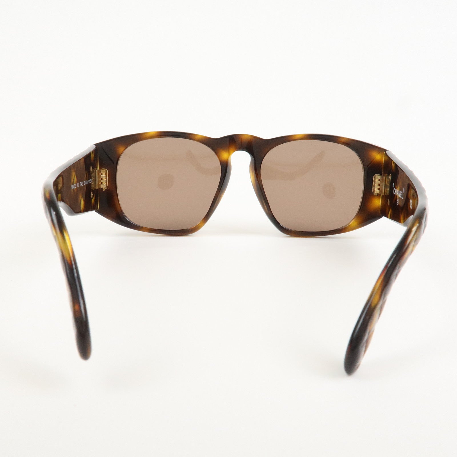 CHANEL COCO Mark Plastic Sunglasses Tortoiseshell Brown