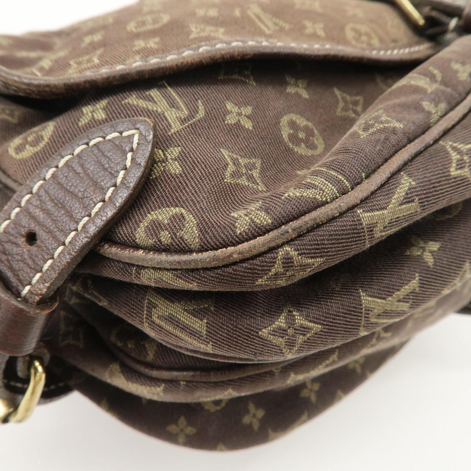 Louis Vuitton Monogram Mini Saumur 30 Hand Bag Brown Canvas M95227 Used