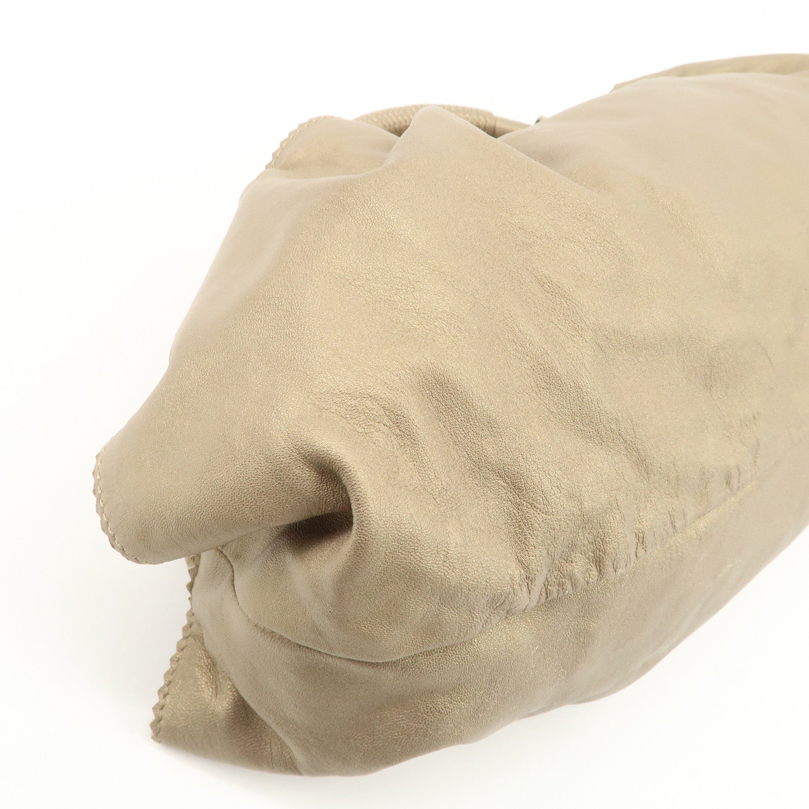 LOEWE Anagram Leather Nappa Aire Hand Bag Tote Bag Gold Used