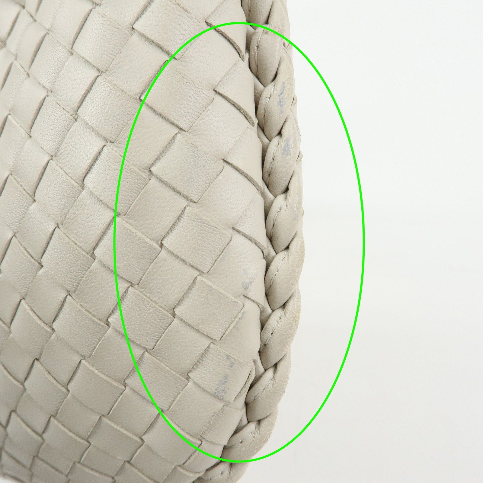 BOTTEGA VENETA Hobo Intrecciato Leather Shoulder Bag Ivory 232499