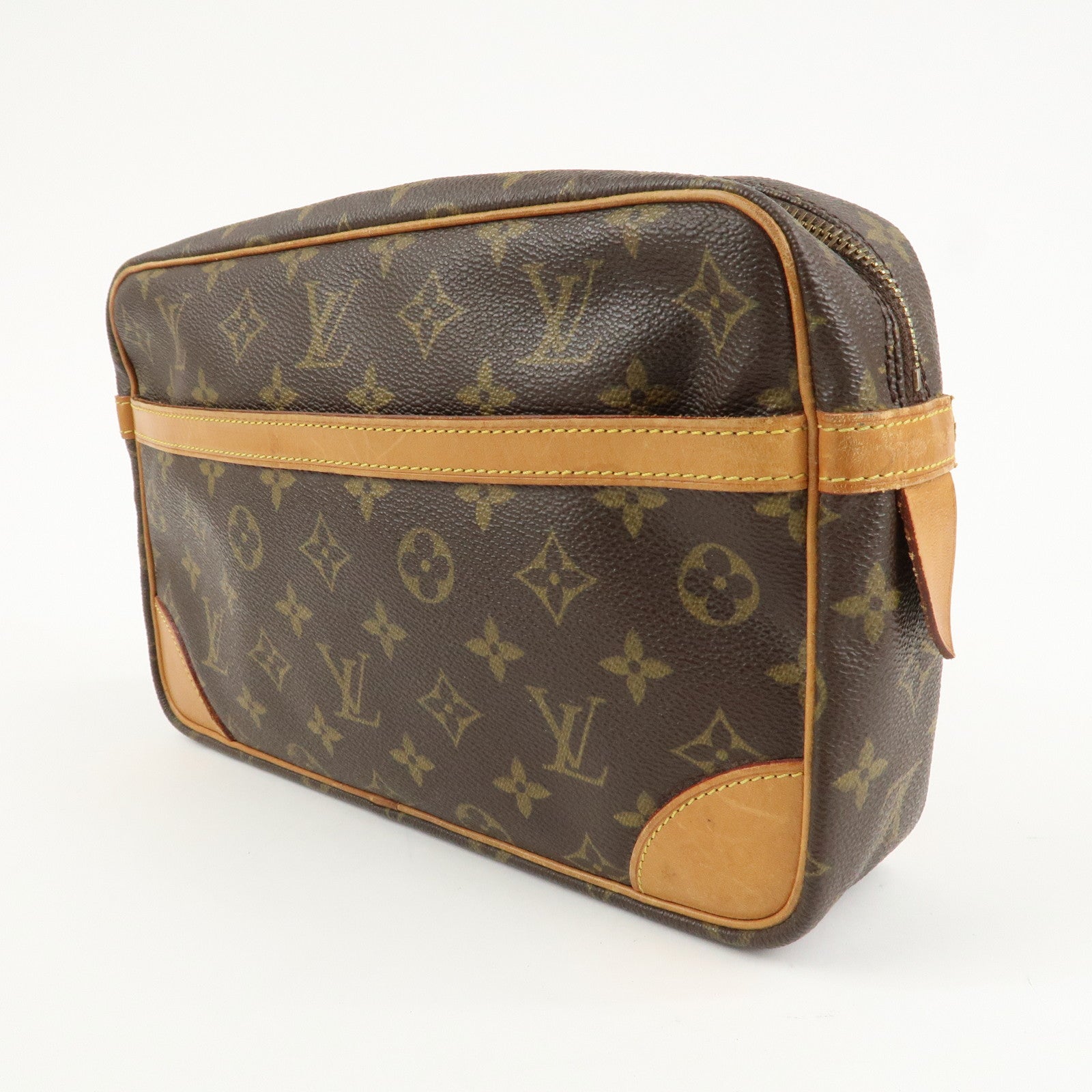 Louis Vuitton Monogram Compiegne 28 Pouch Clutch Bag Brown M51845 Used