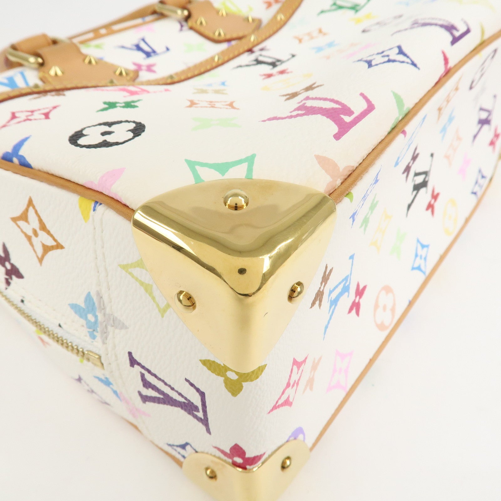 Louis Vuitton Monogram Multicolor Trouville Hand Bag Blanc M92663