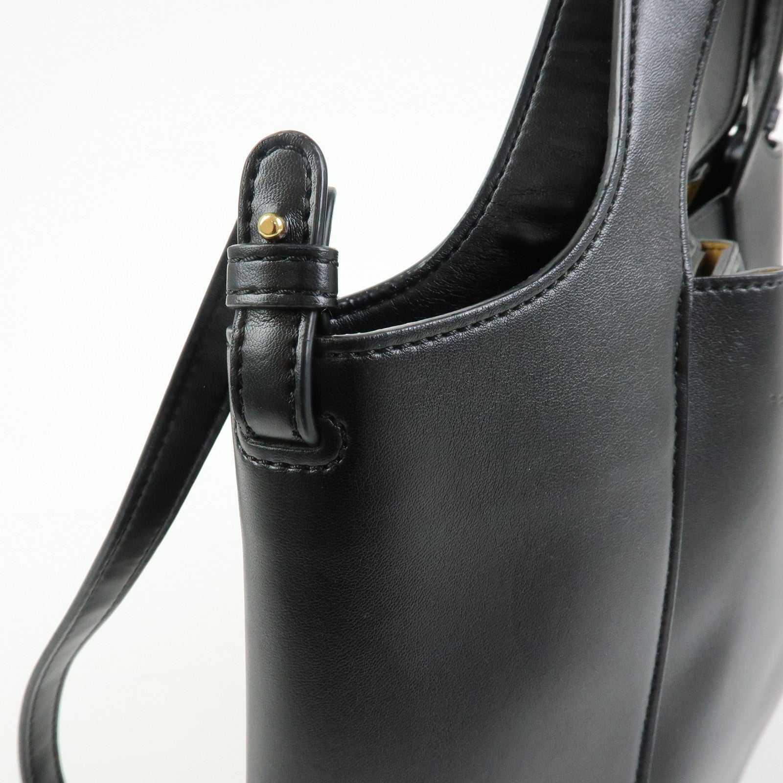 STELLA MCCARTNEY Leather 2Way Hand Bag Shoulder Bag Black