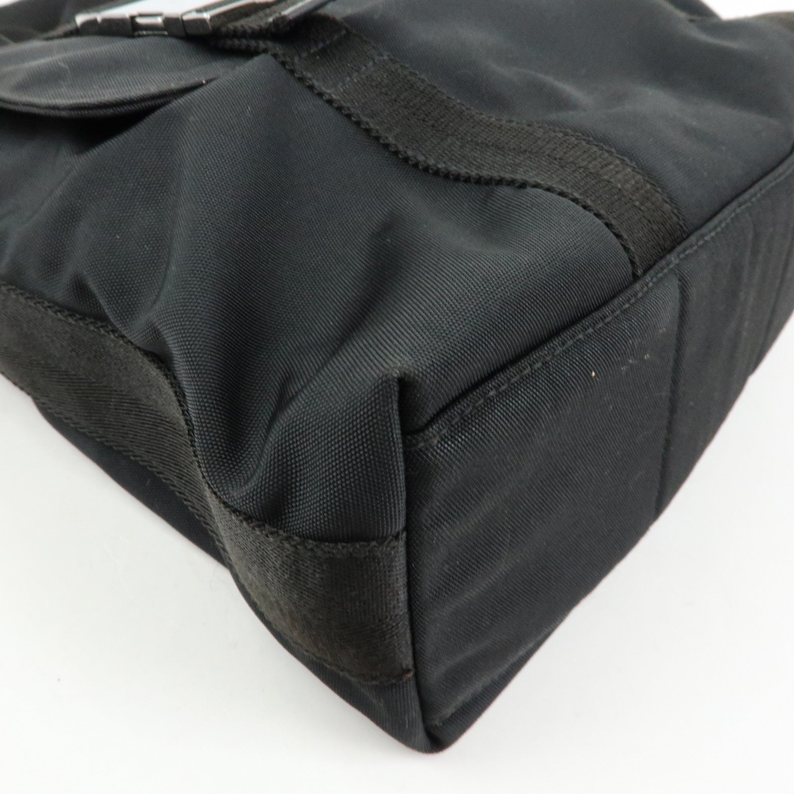 GUCCI Nylon Leather Shoulder Bag Crossbody Bag Black 122373