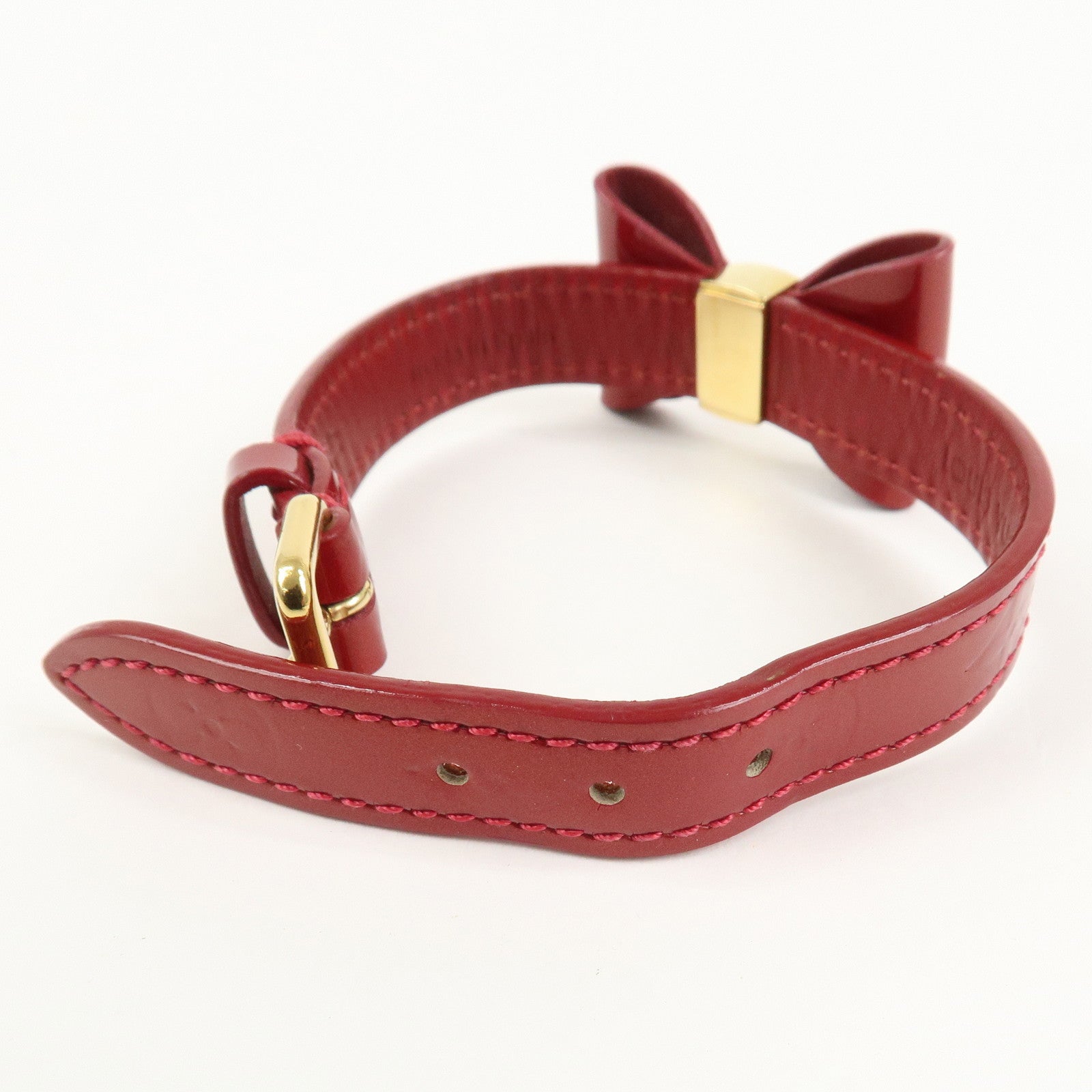Louis Vuitton Monogram Vernis Bracelet Favorite Red M6618F