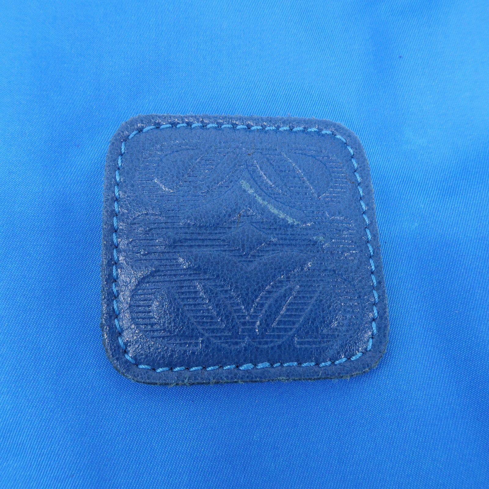 LOEWE Anagram Logo Nylon Leather Backpack Rucksack Blue