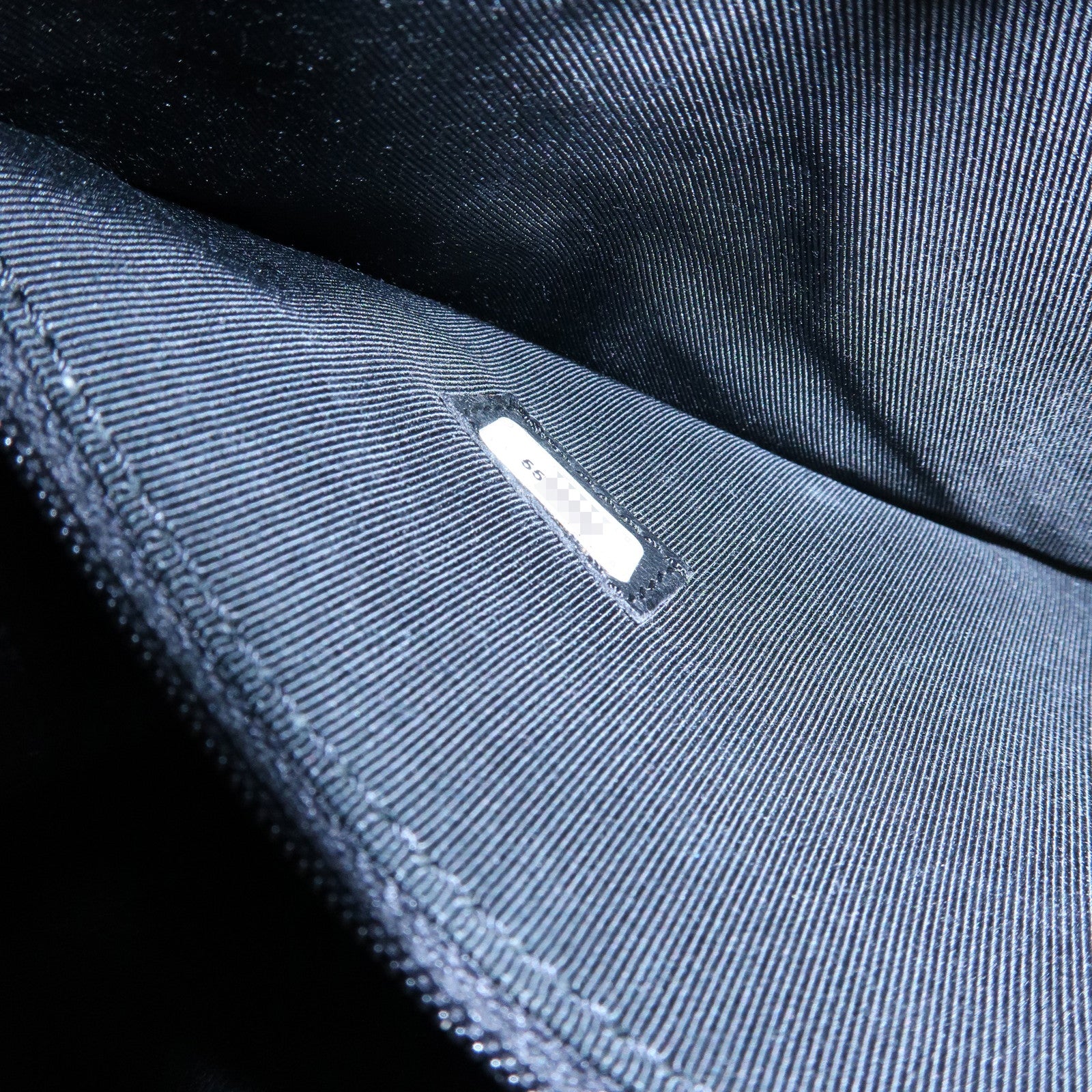 CHANEL Logo Calf Leather Tote Bag Shoulder Bag Hand Bag Black