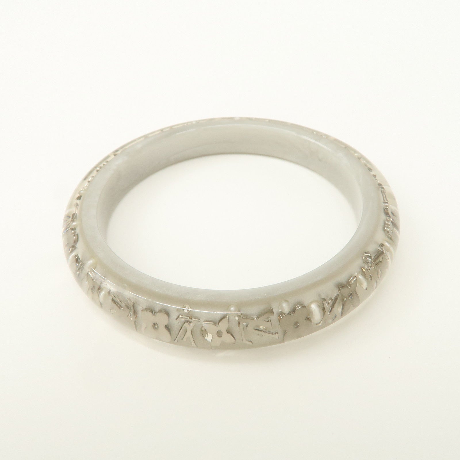 Louis Vuitton Bracelet Inclusion TPM Bangle Clear Silver M65867