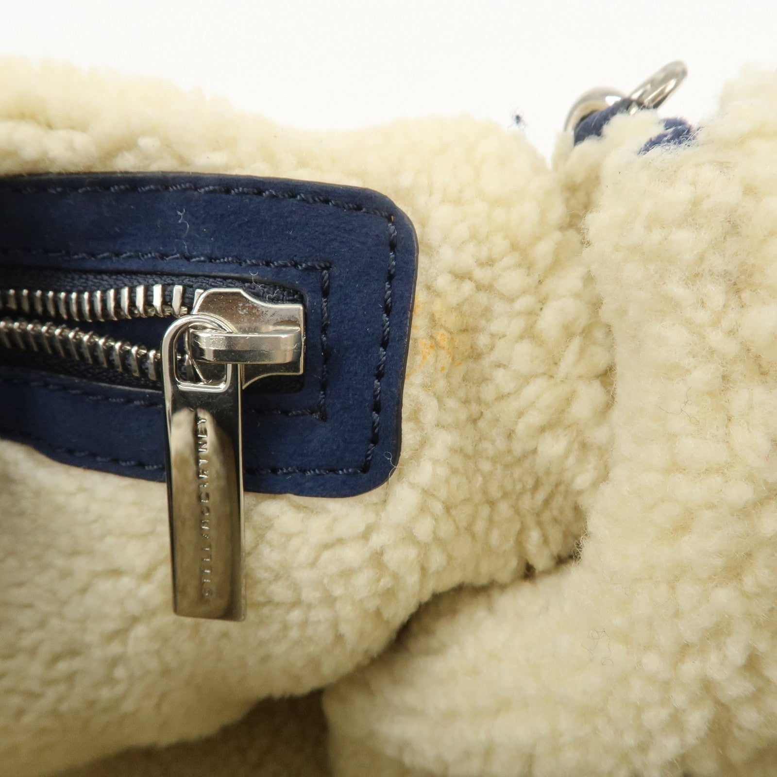 STELLA MCCARTNEY Denim Fur Falabella Shoulder Bag Crossbody Bag