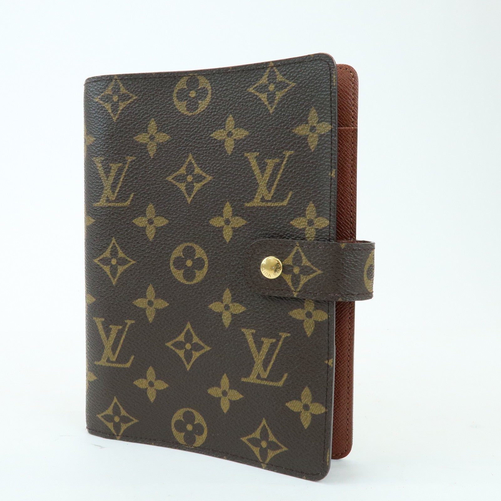Louis Vuitton Monogram Agenda MM Planner Cover Brown R20105
