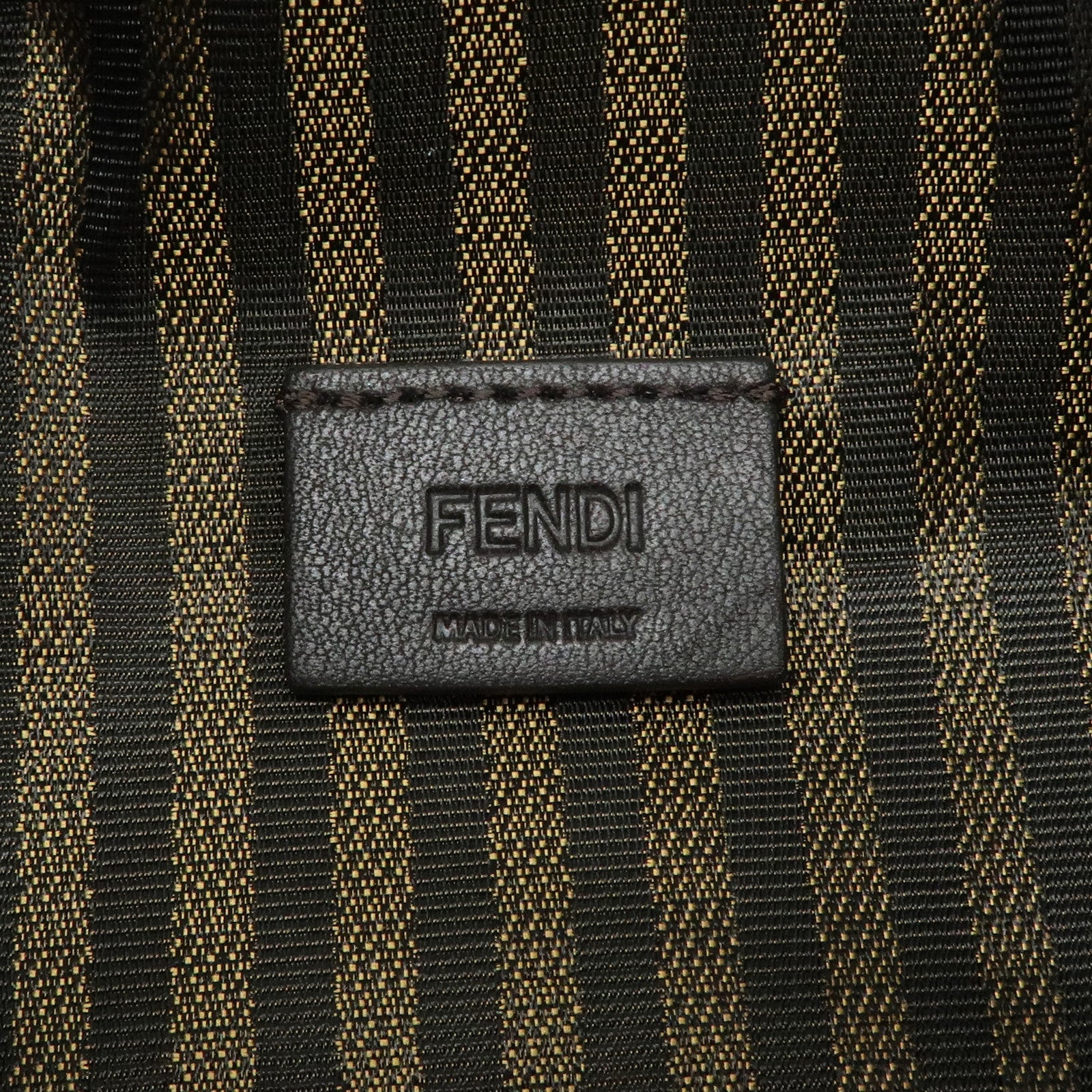 FENDI Selleria Leather Selleria Triangla Shoulder Bag Brown 8BS053