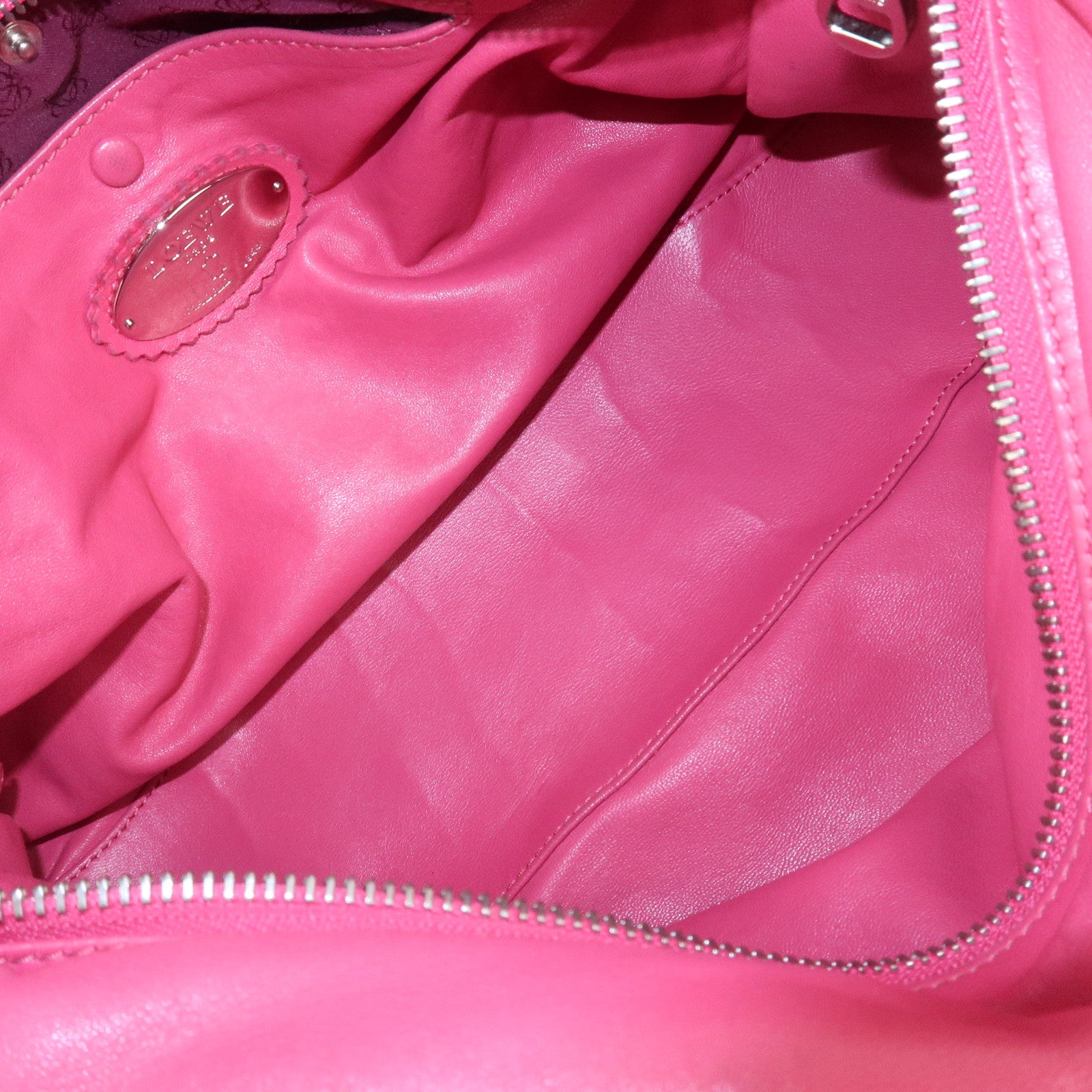 LOEWE Seville Anagram Nappa Leather 2Way Shoulder Hand Bag Pink