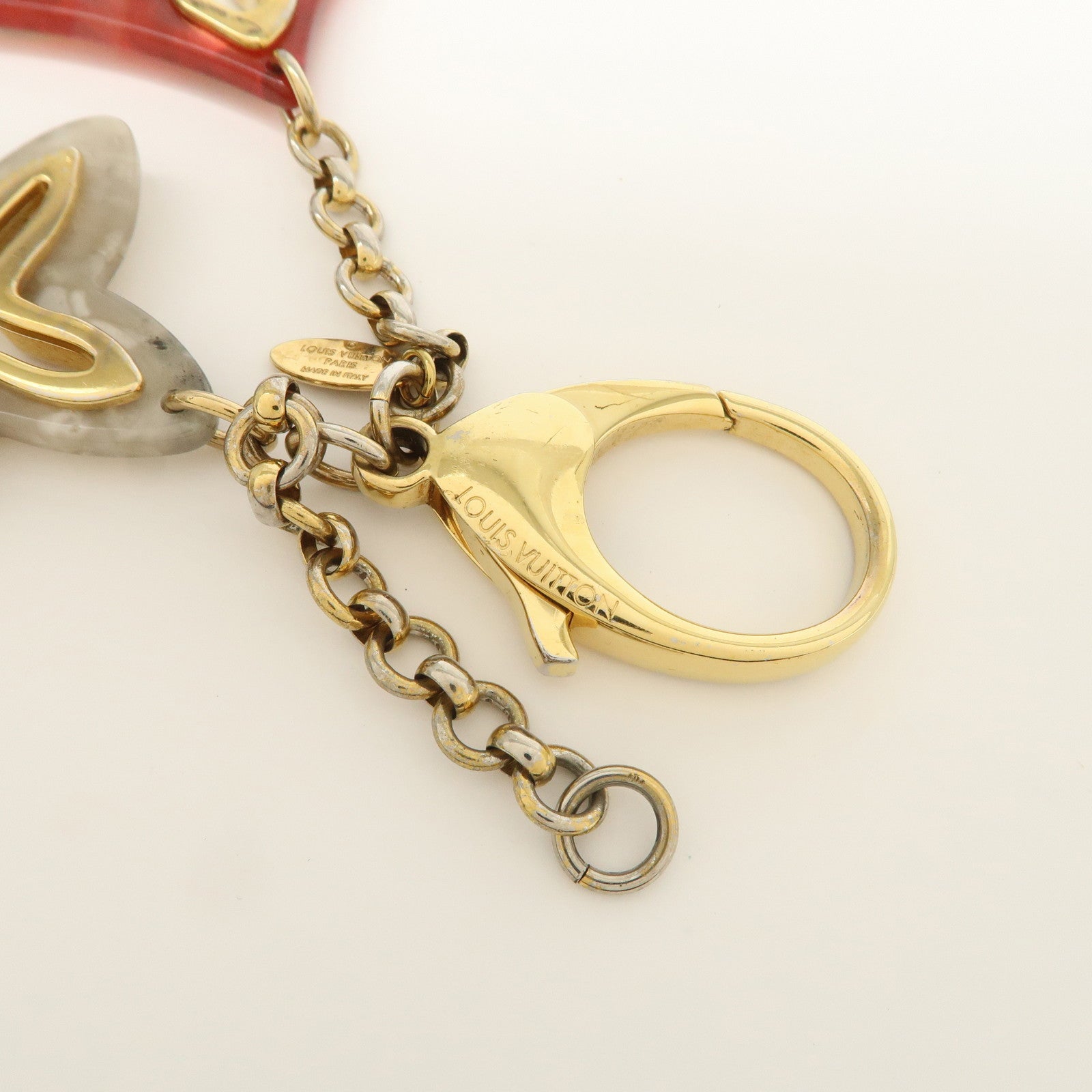 Louis Vuitton Bijoux Sac Insolence Bag Charm Gold Red M67947