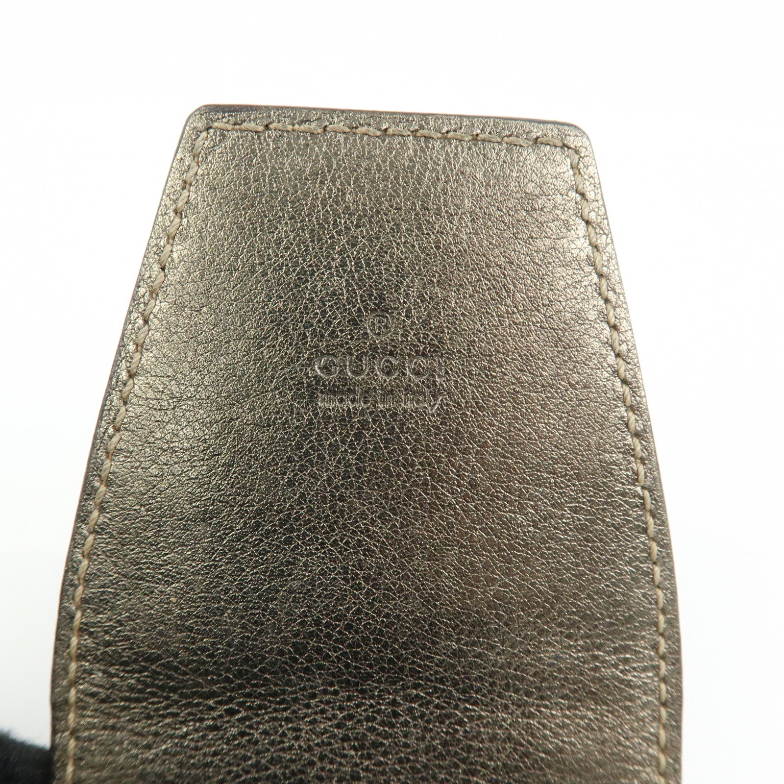 GUCCI Guccissima Leather Cigarette Case Gunmetal 181716