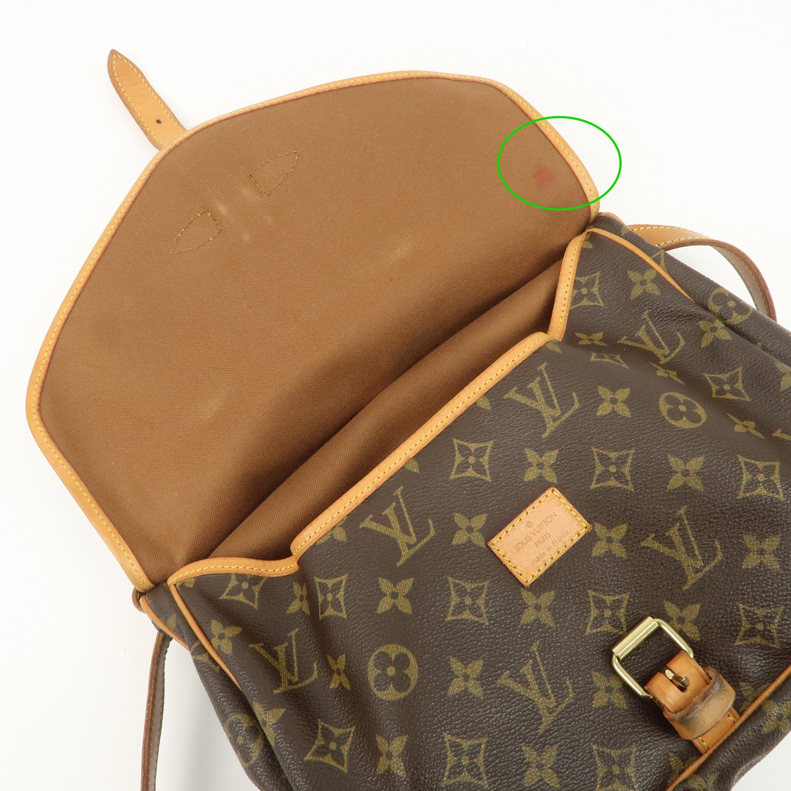 Louis Vuitton Monogram Saumur 30 Shoulder Bag Brown M42256 Used