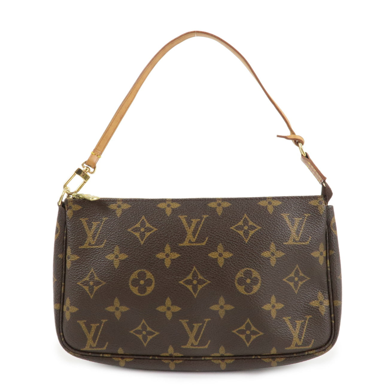 Louis Vuitton Monogram Pochette Accessoires Hand Bag Brown M51980 Used