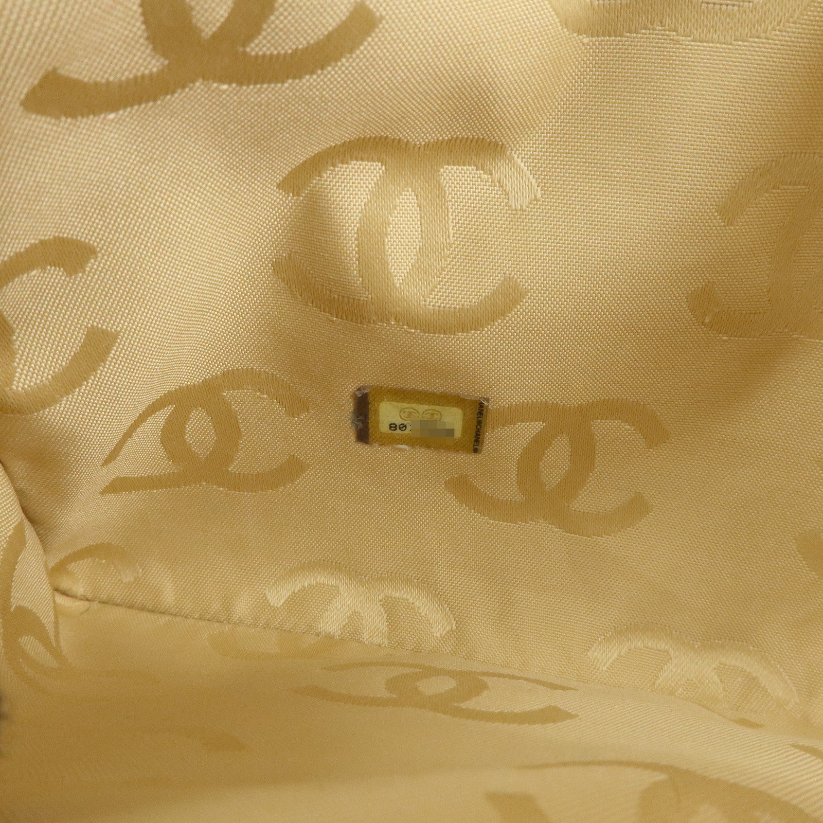 CHANEL Wild Stitch Calf Leather Boston Bag Hand Bag Beige