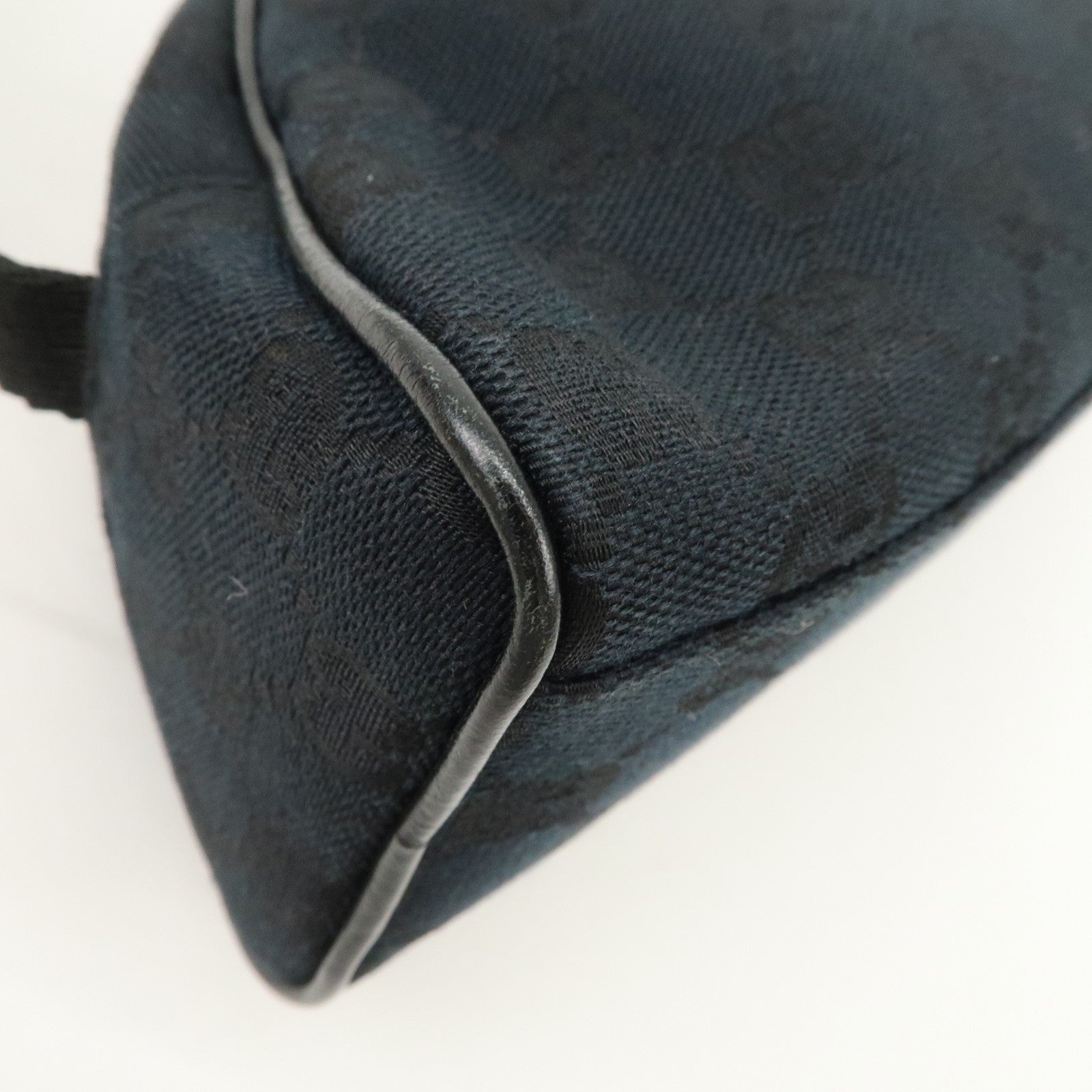 GUCCI GG Monogram Half Moon Shoulder Bag Hand Bag Black 90781