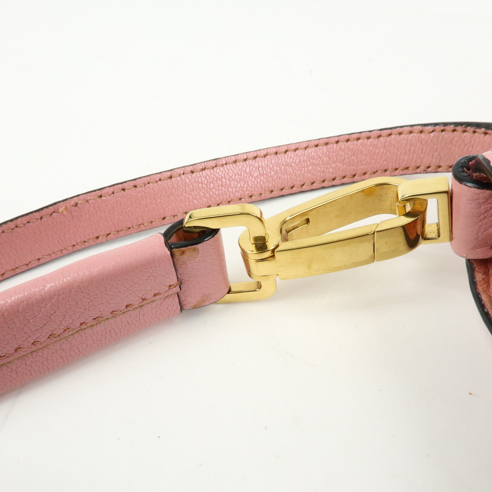 MIU MIU Madras Leather 2Way Bag Hand Bag Shoulder Bag Pink