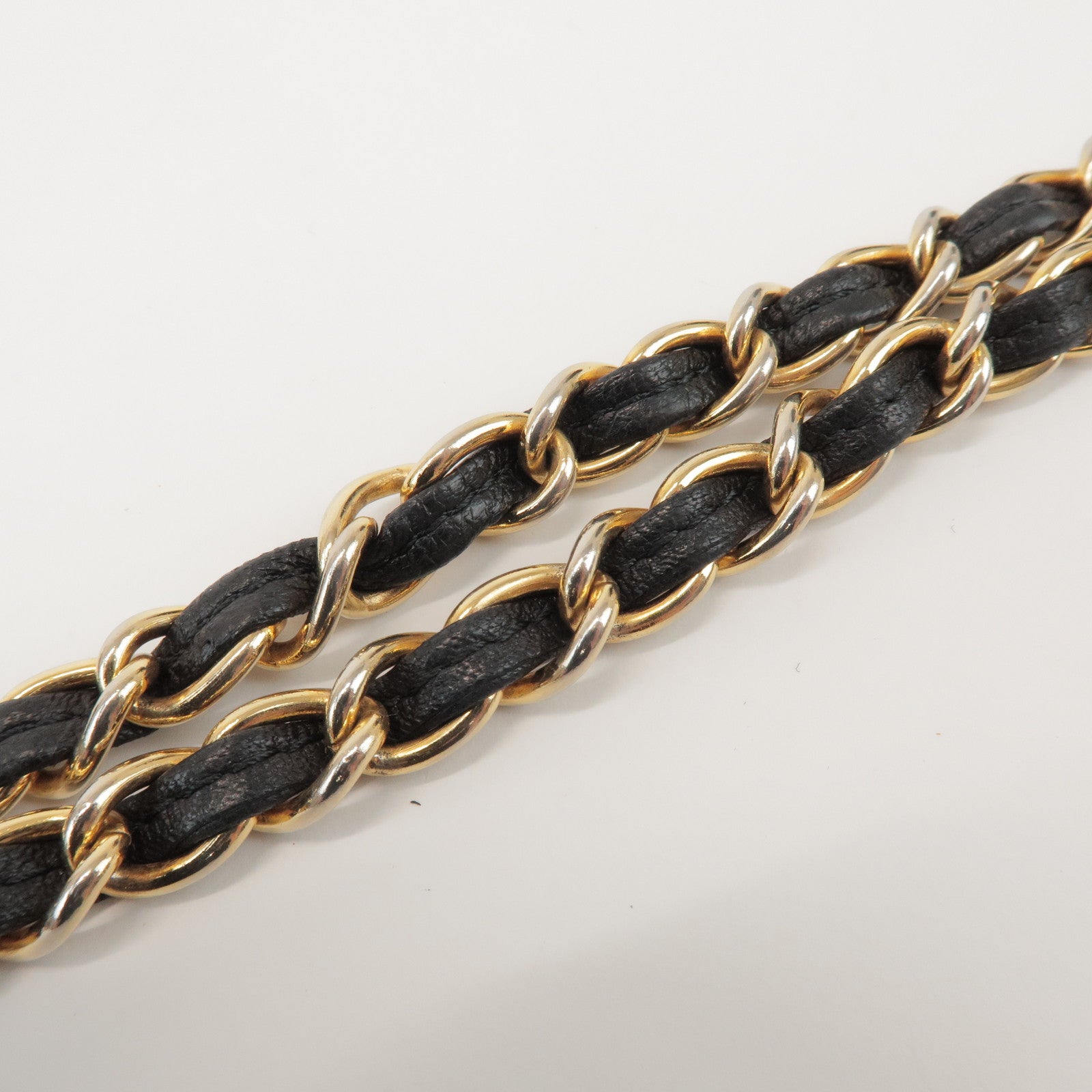 CHANEL Matelasse COCO Mark Lamb Skin Chain Shoulder Bag Black