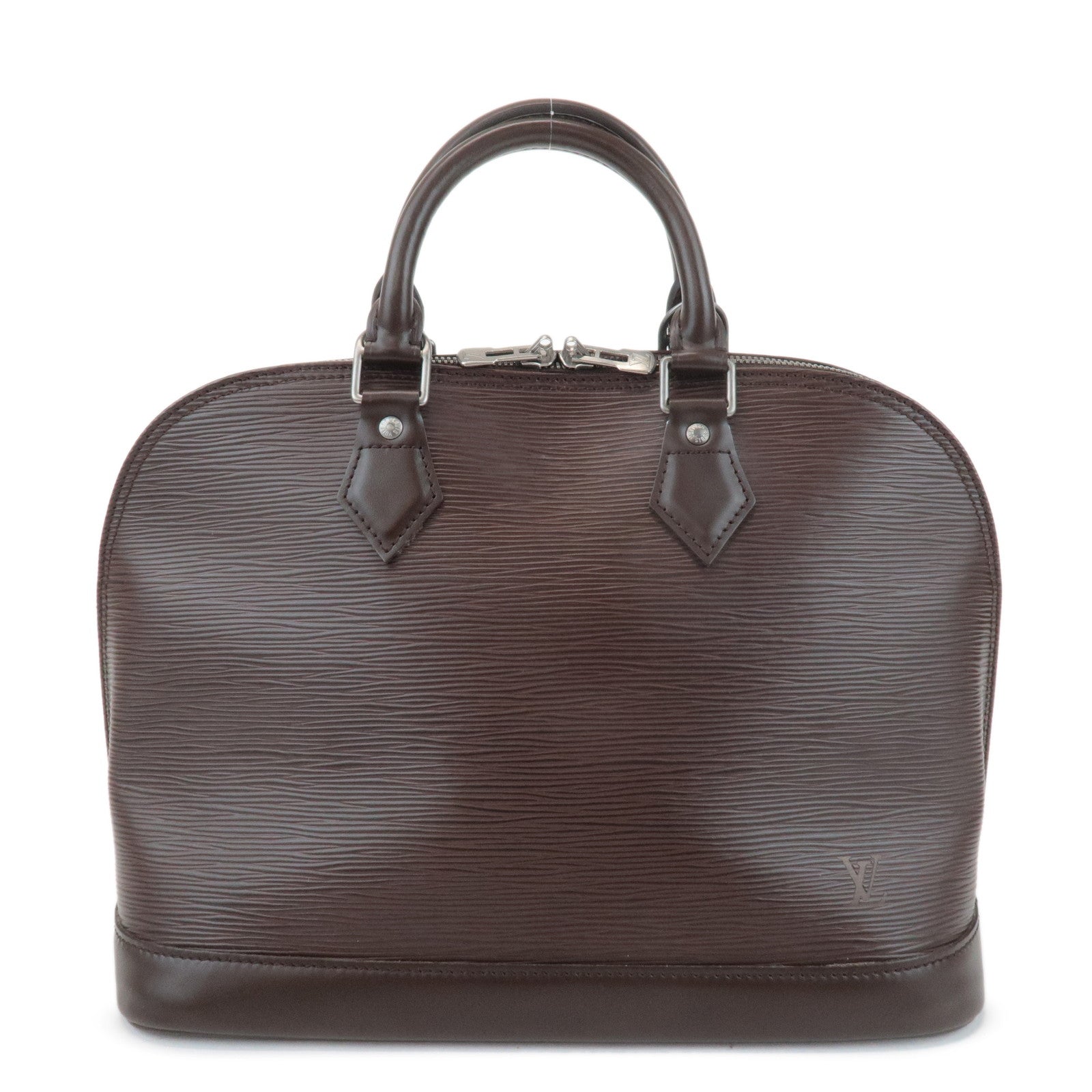Louis Vuitton Epi Leather Alma PM Hand Bag Mocha Brown M5214D Used