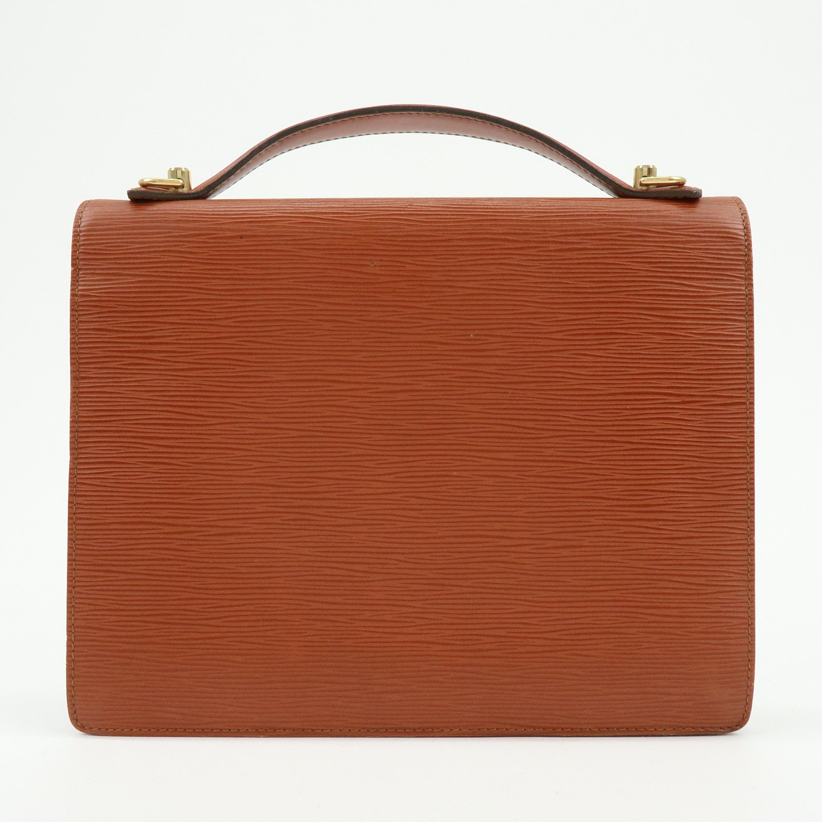 Louis Vuitton Epi Monceau 2way Bag Hand Bag Kenya Brown M52123