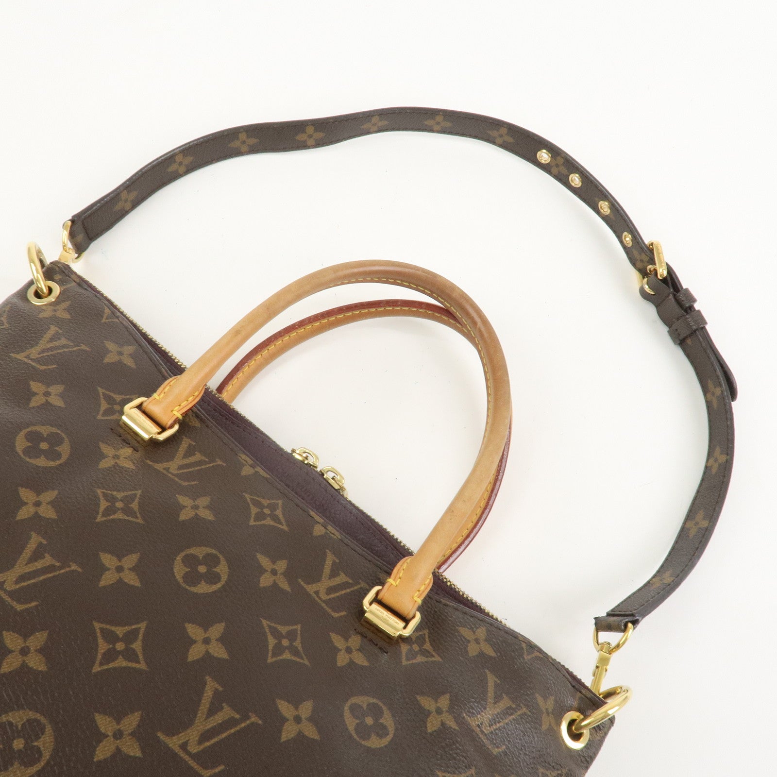Louis Vuitton Monogram Pallas 2Way Hand Bag Aurore M40906
