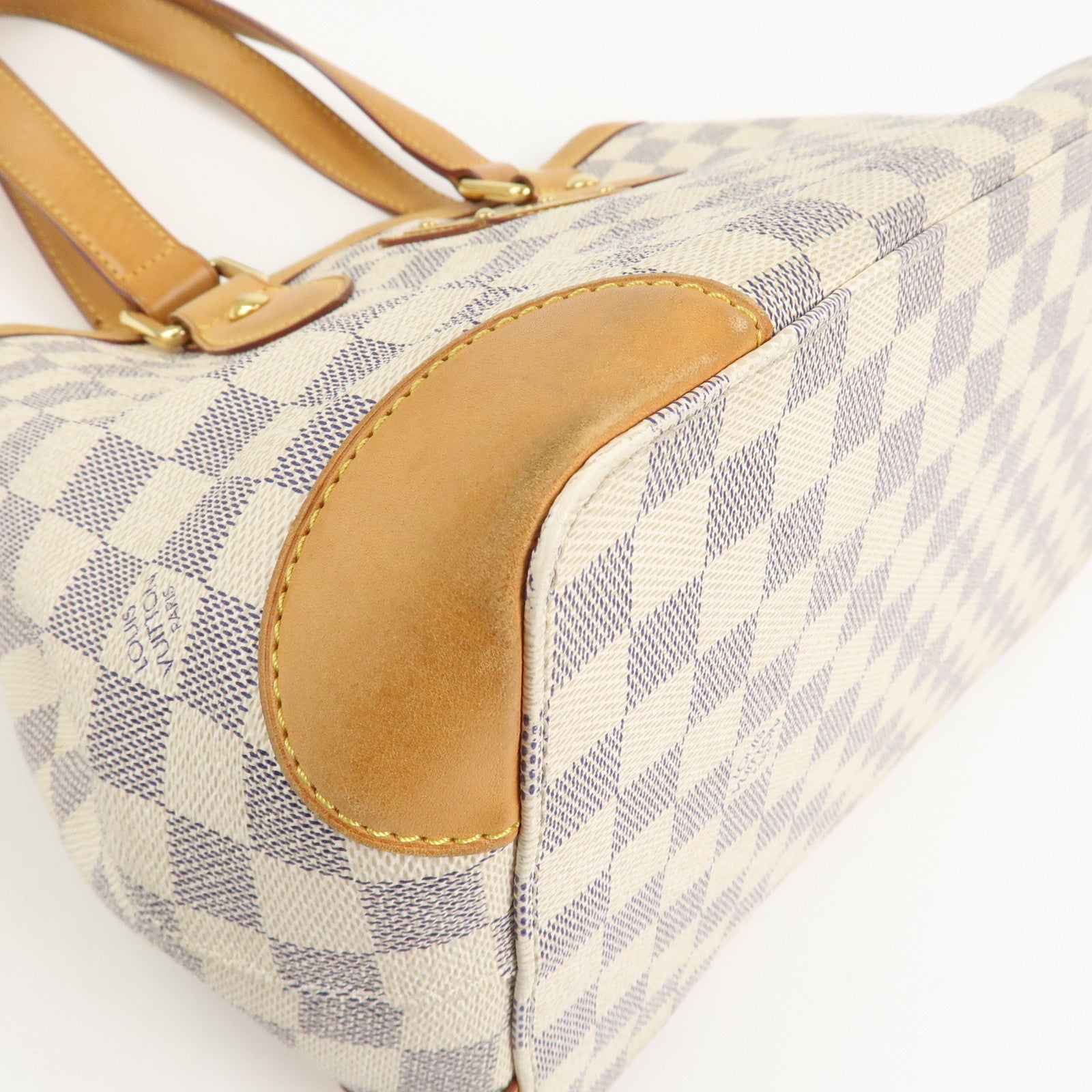 Louis Vuitton Damier Azur Hampstead PM Hand Bag Ivory N51207