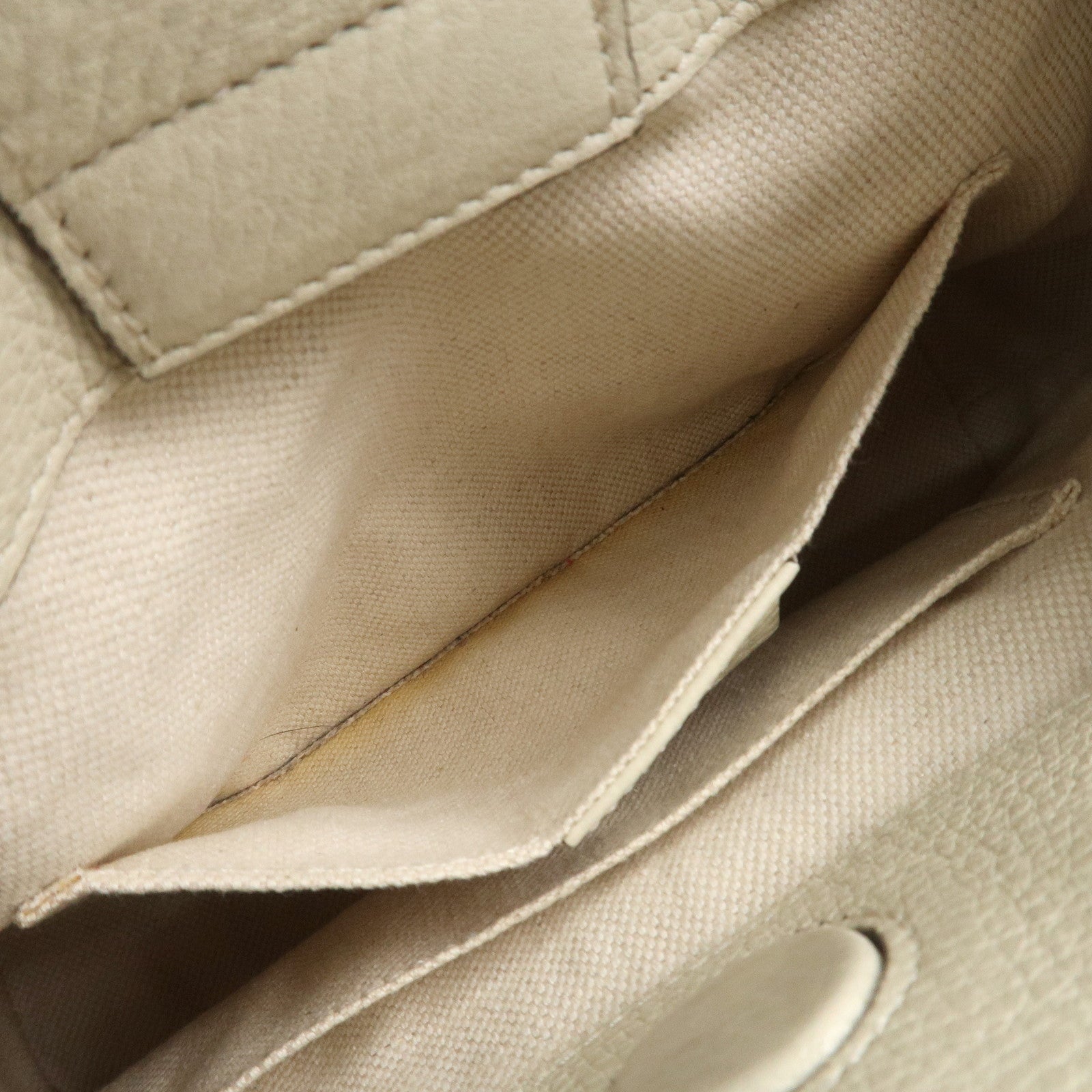 GUCCI Bamboo Leather Mini Shopper 2Way Bag Hand Bag Ivory 368823