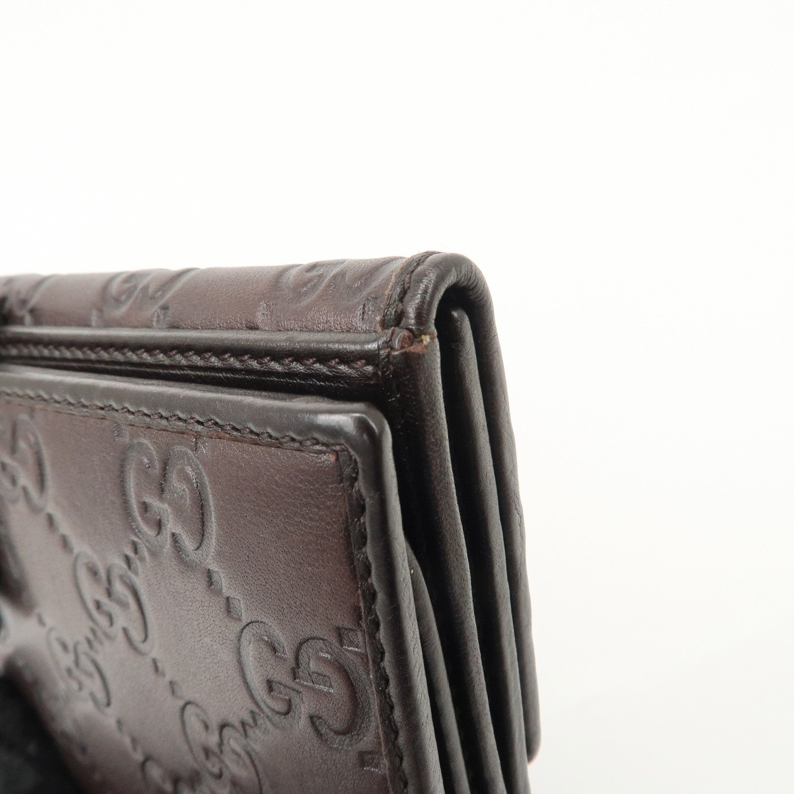 GUCCI Guccissima Mayfair Leather W Hook Long Bi-fold Wallet 256933 Used