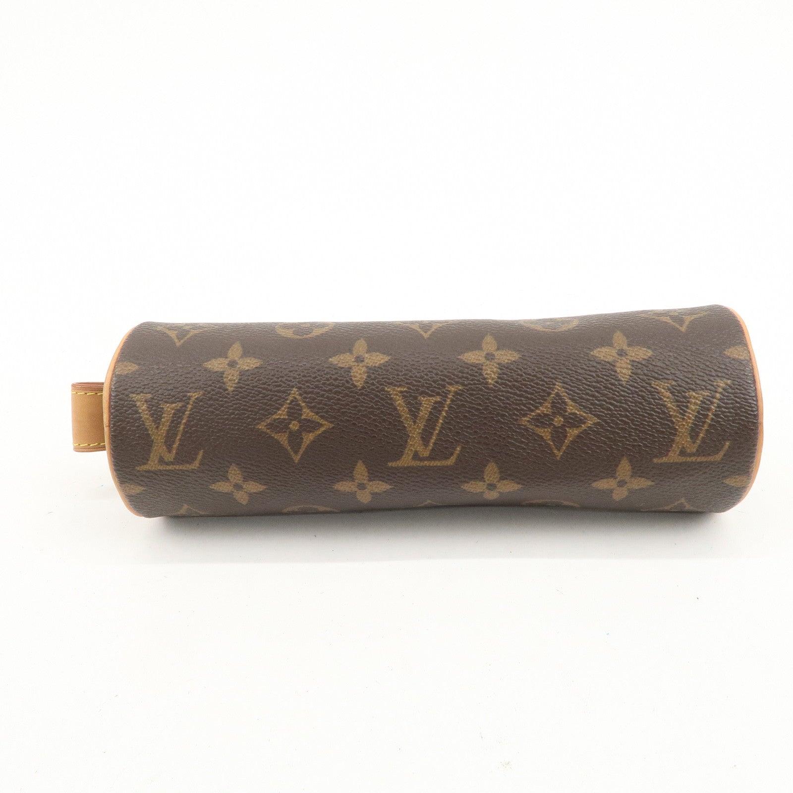 Louis Vuitton Monogram Trousse Ronde Pen Case Brown M47630