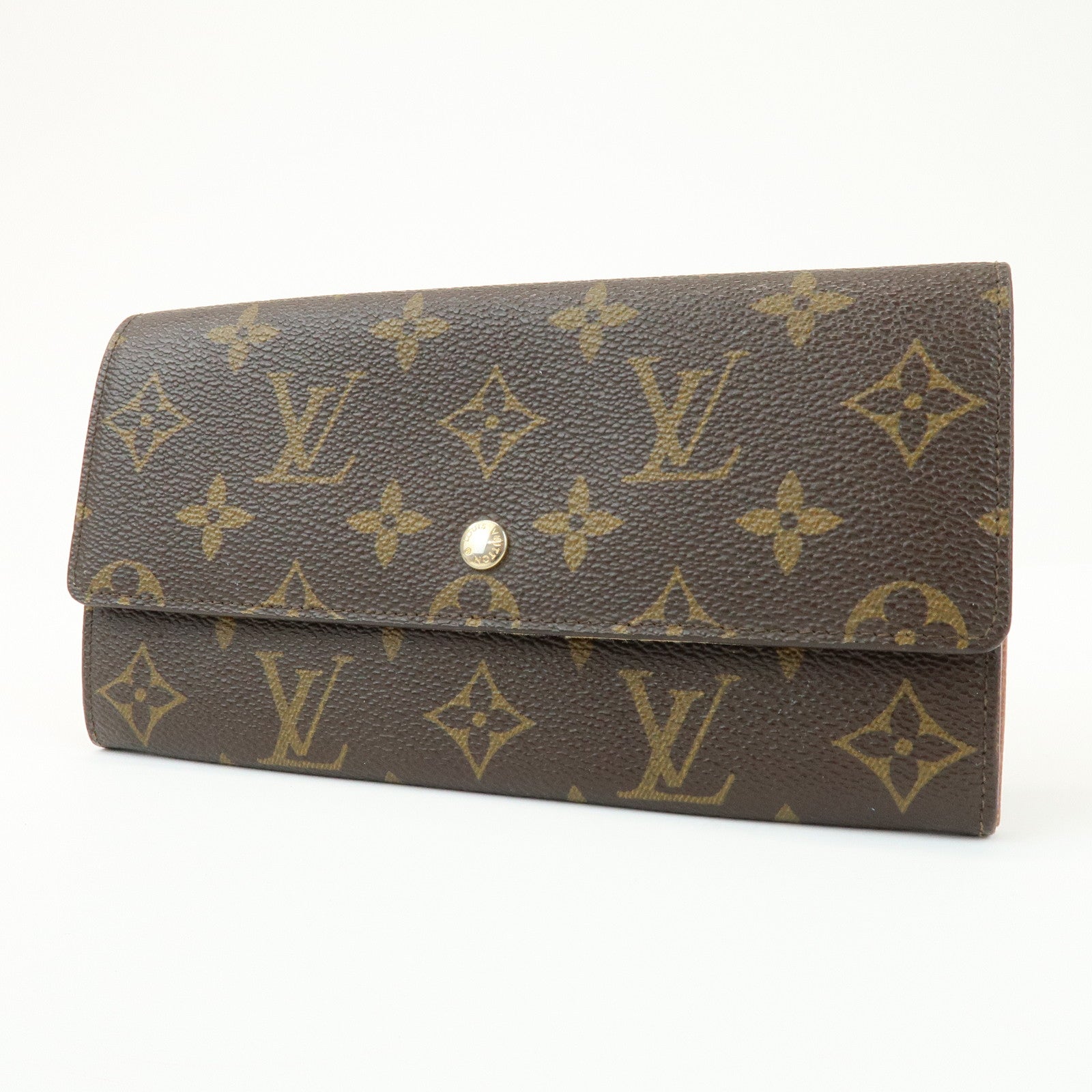 Louis Vuitton Monogram Set of 2 Long Wallets Brown M61727/M61723