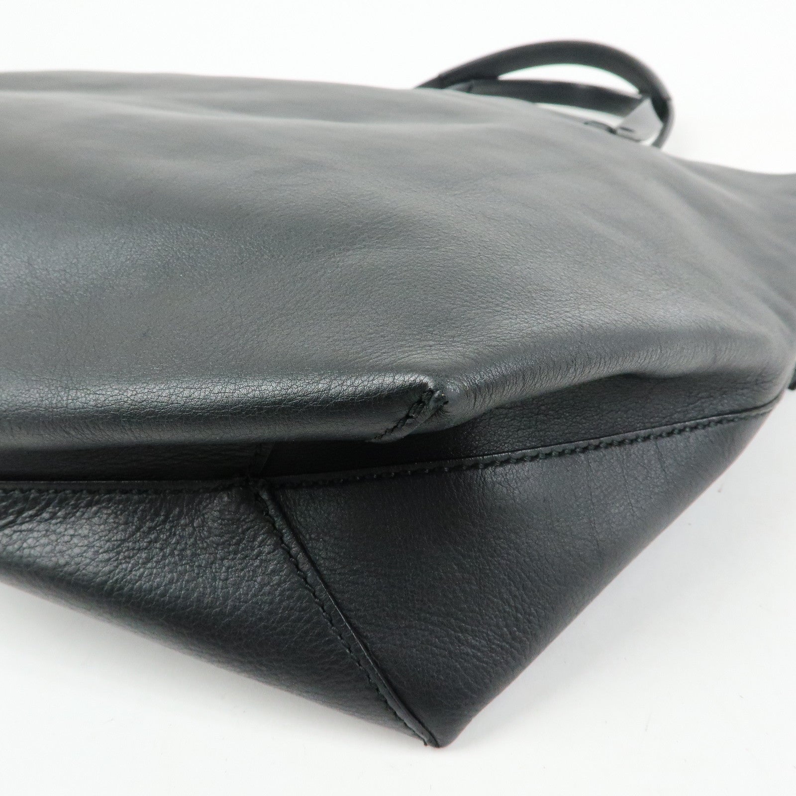 GUCCI Horsebit Leather Tassel Tote Bag Shoulder Bag Black 297006