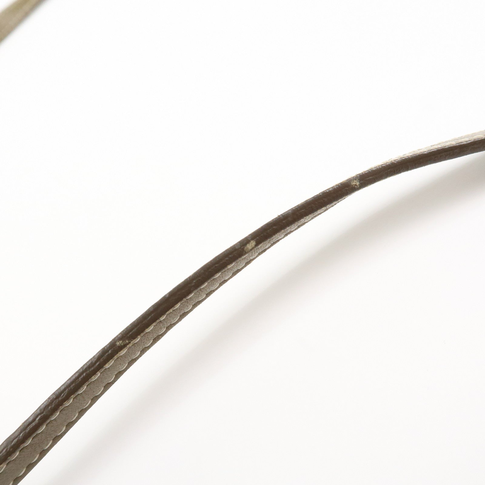 CELINE C Macadam Canvas Leather Shoulder Pouch Khaki