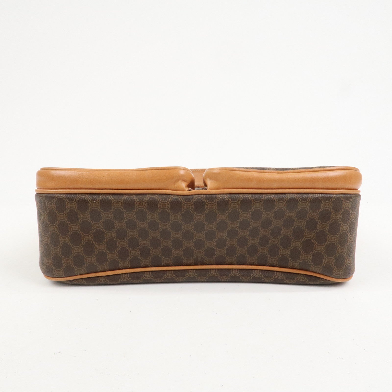 CELINE Macadam PVC Canvas Leather 2WAY Bag Shoulder Bag Brown