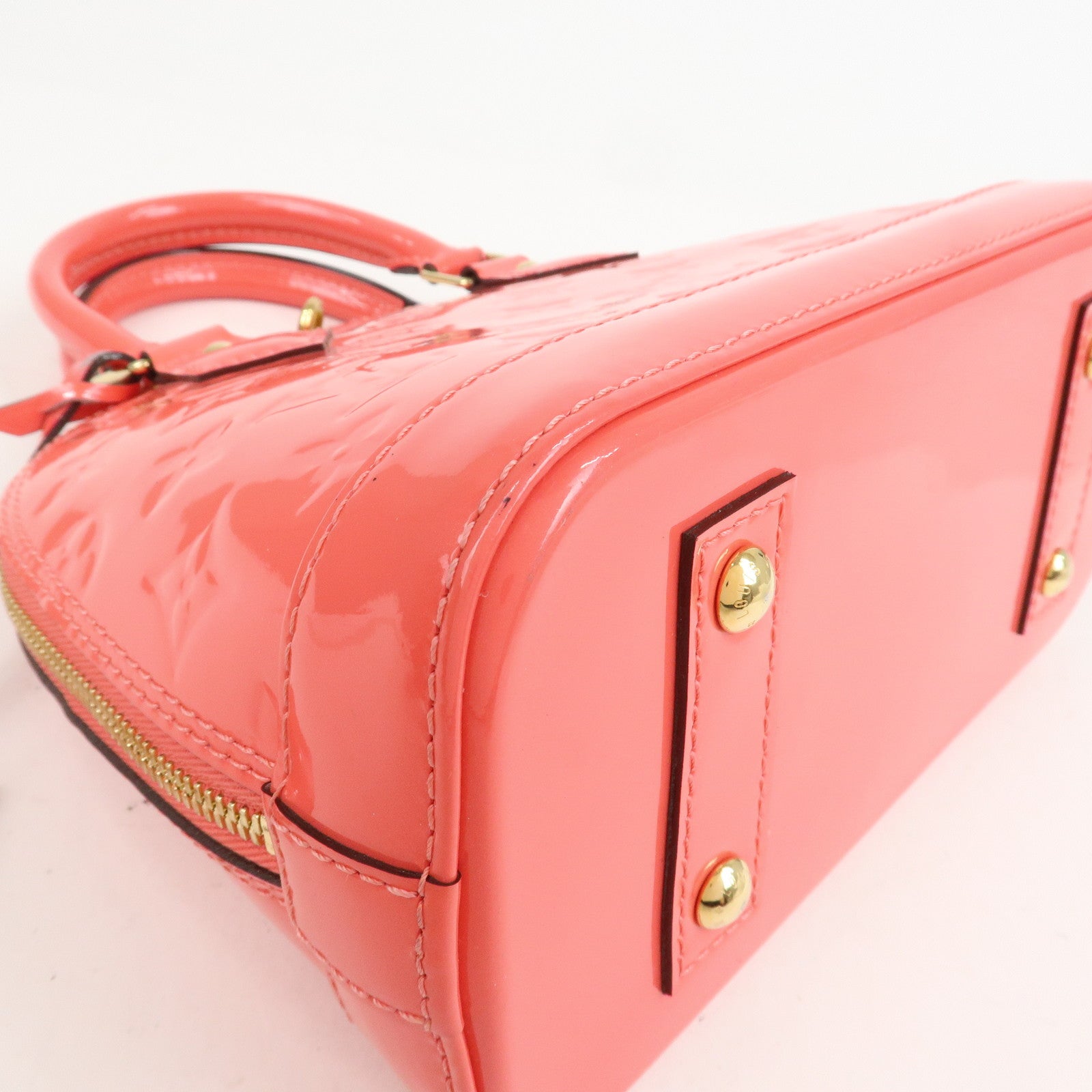 Louis Vuitton Monogram Vernis Alma BB 2Way Bag Hand Bag Rose Rich M90259