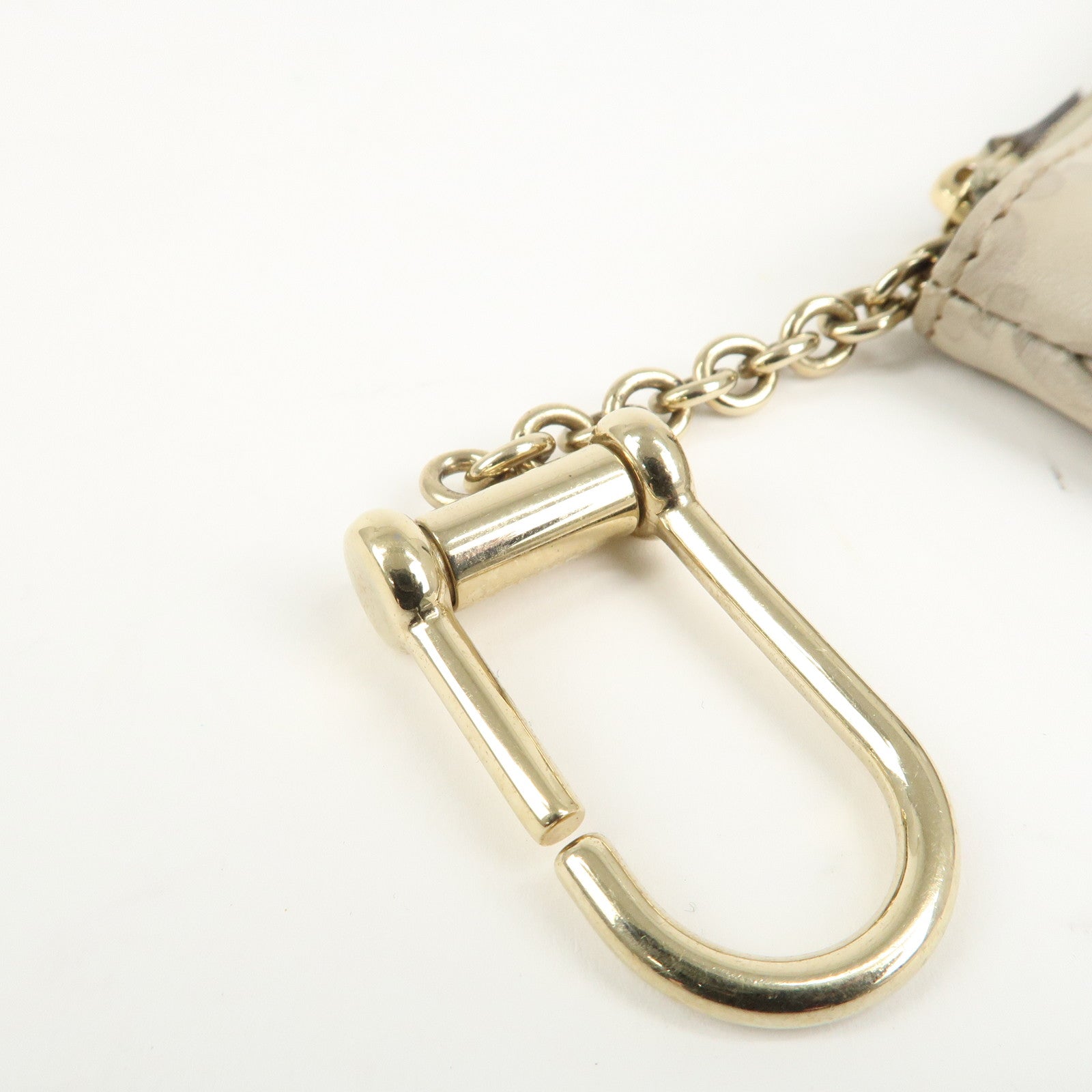 GUCCI Guccissima Leather Coin Case Key Case Ivory 233183 Used