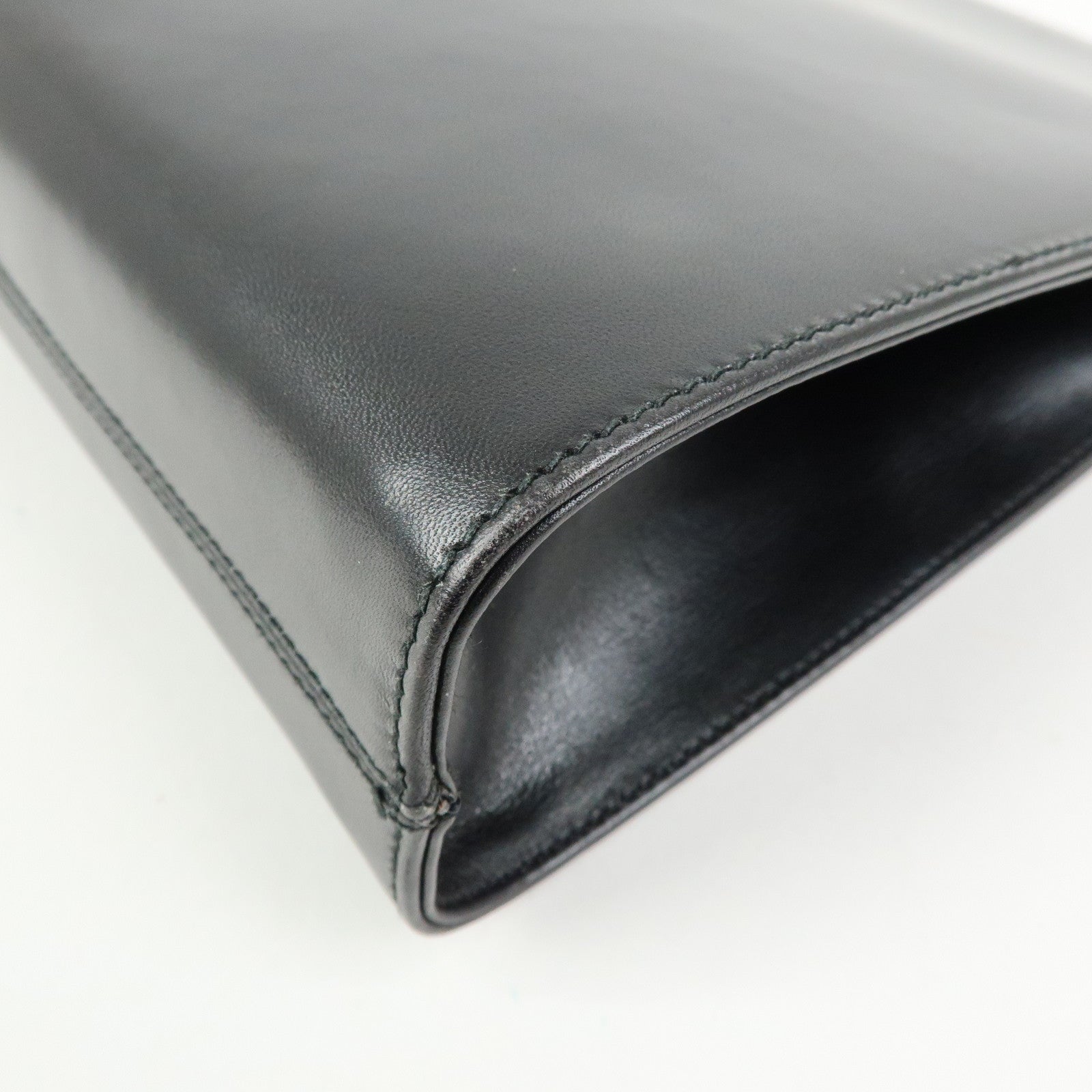 Ferragamo Gancini Leather 2Way Bag Clutch Bag Shoulder Bag Black