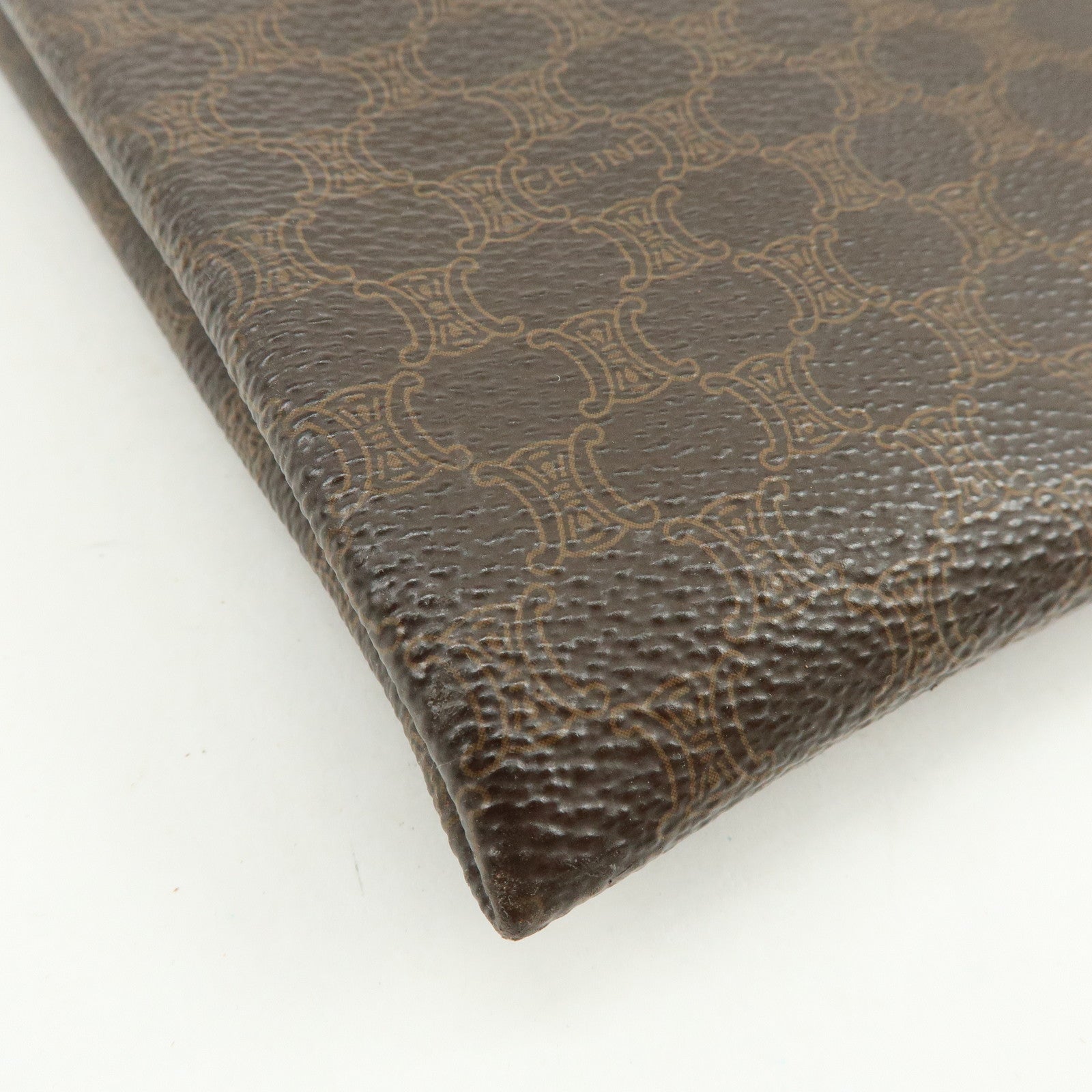 CELINE Macadam PVC Leather Tote Bag Shoulder Bag Brown